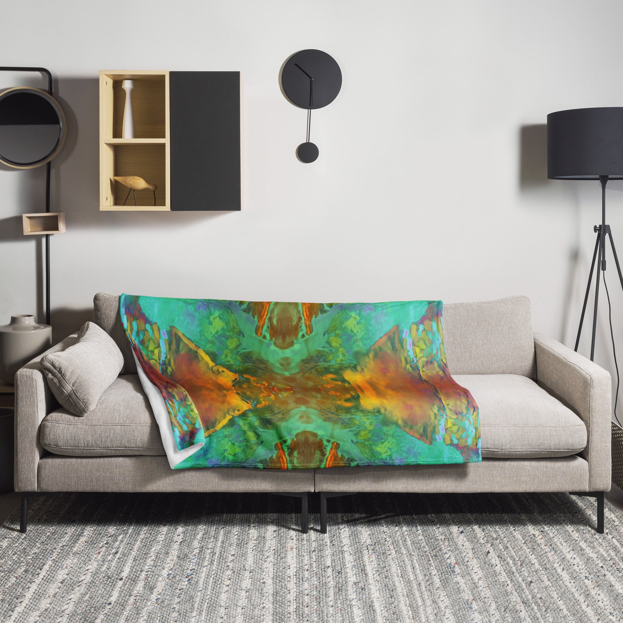 Gold Canyon Throw Blanket Triboca Arts 50″×60″