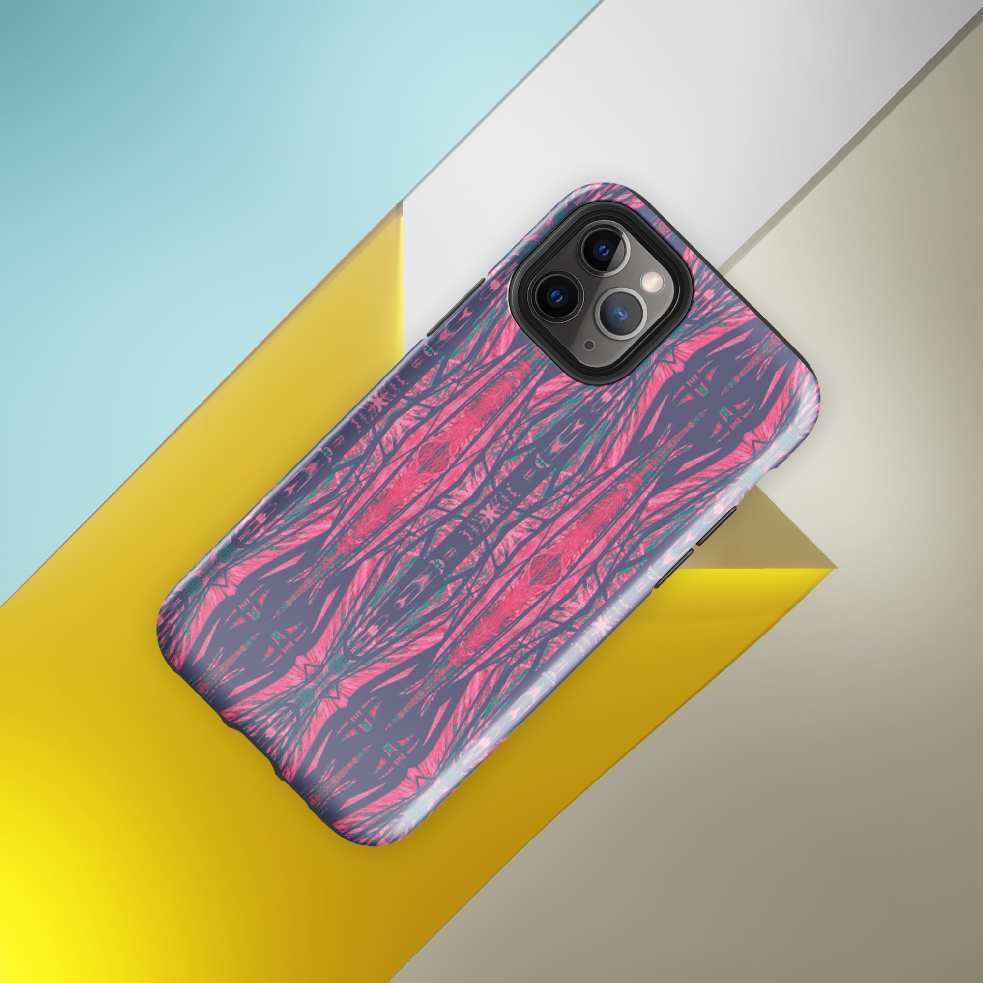 Shadows Gray On Pink Tough Case for iPhone® Triboca Arts iPhone 11 Pro