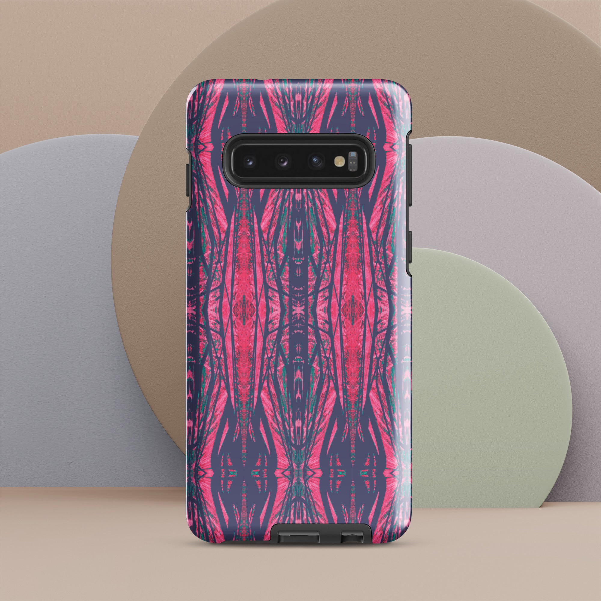 Shadows Gray On Pink Tough Case for Samsung® Triboca Arts Samsung Galaxy S10  