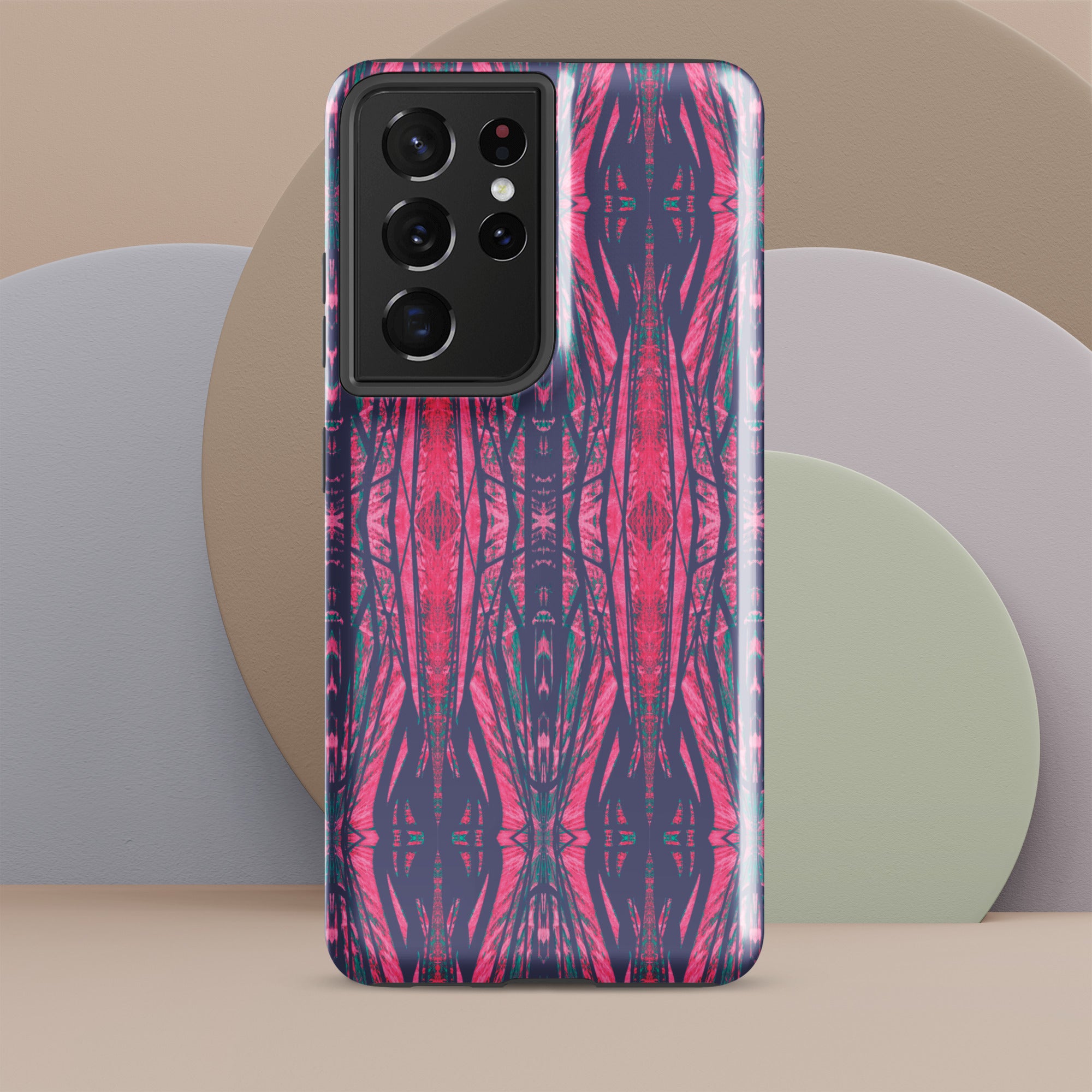 Shadows Gray On Pink Tough Case for Samsung® Triboca Arts Samsung Galaxy S21 Ultra