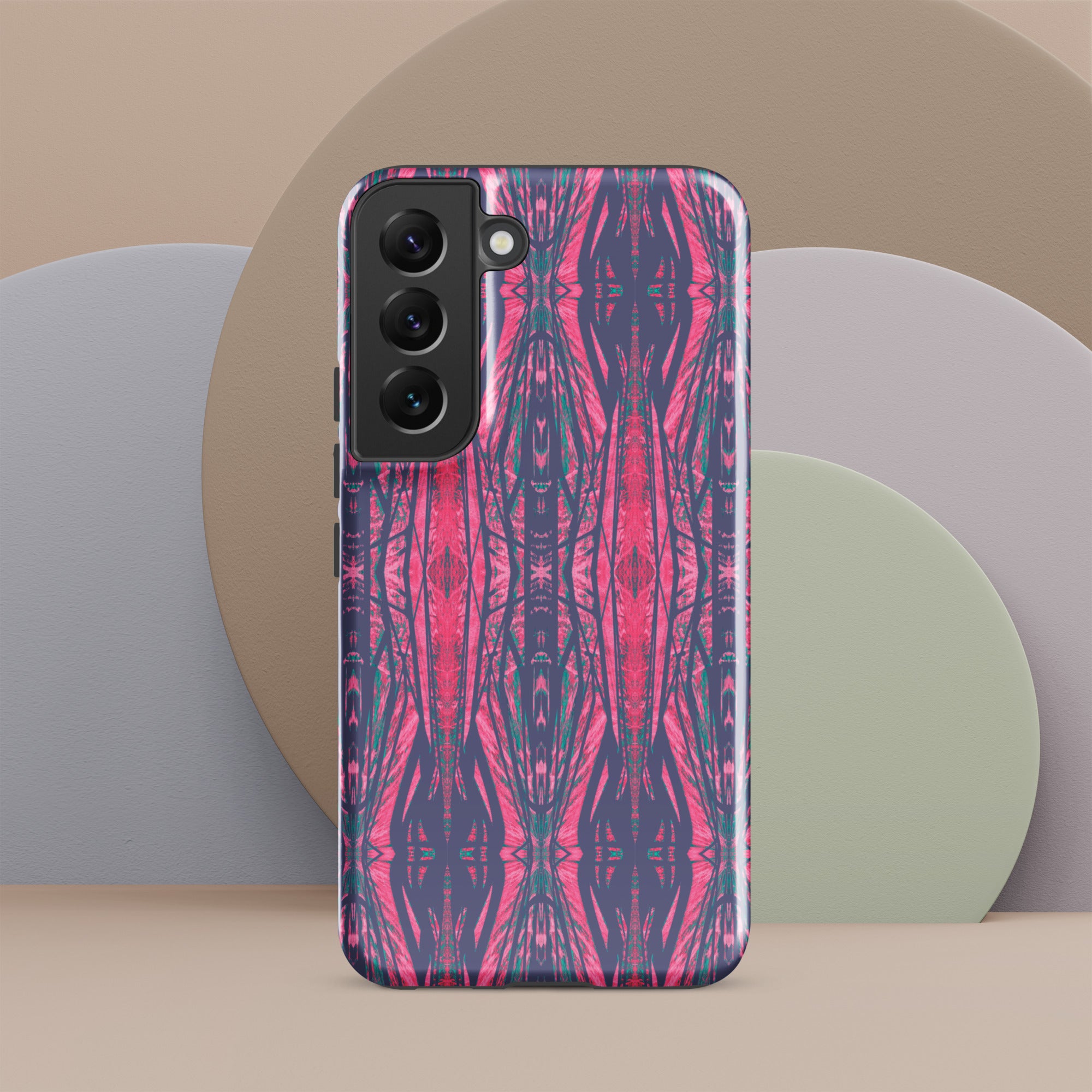 Shadows Gray On Pink Tough Case for Samsung® Triboca Arts Samsung Galaxy S22