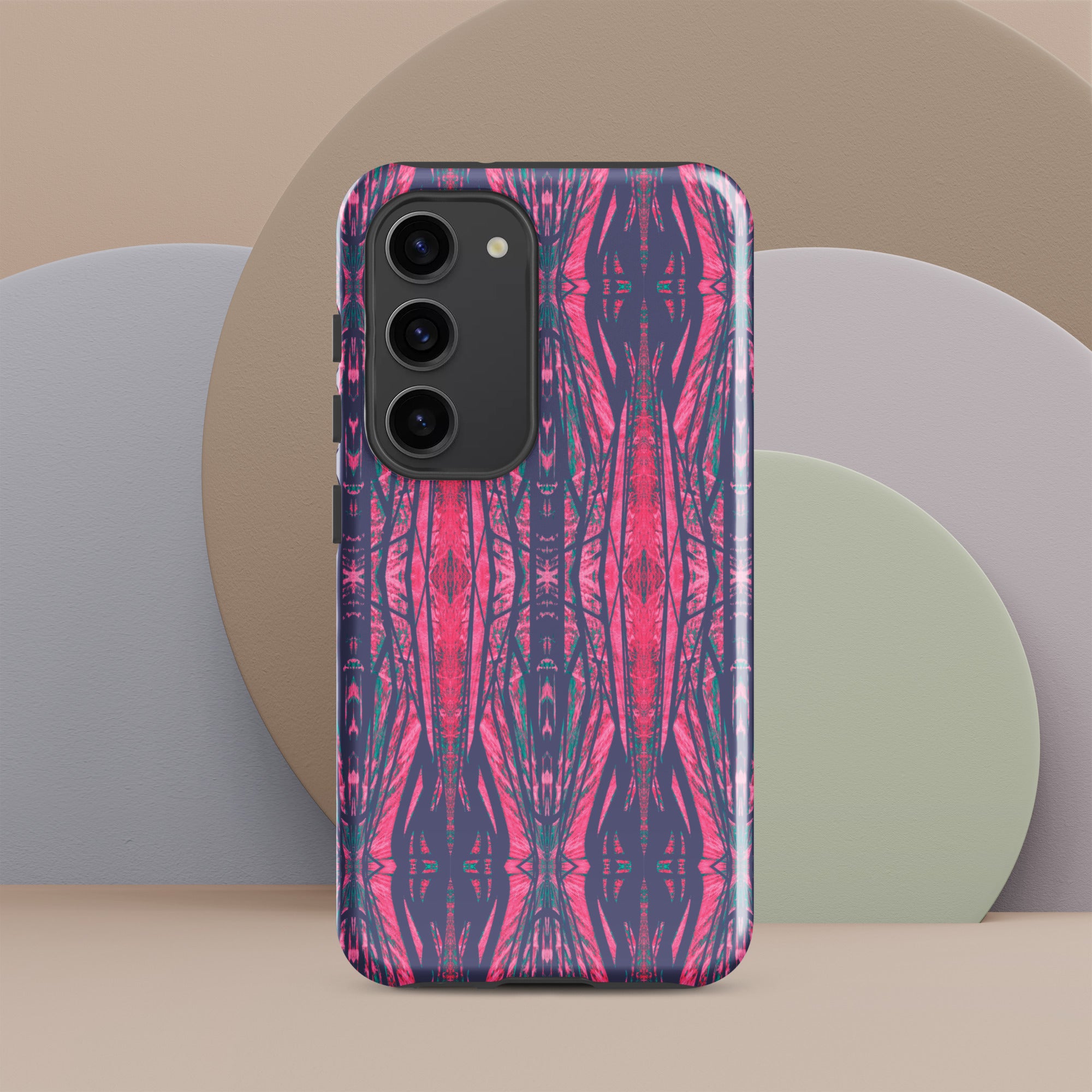 Shadows Gray On Pink Tough Case for Samsung® Triboca Arts Samsung Galaxy S23