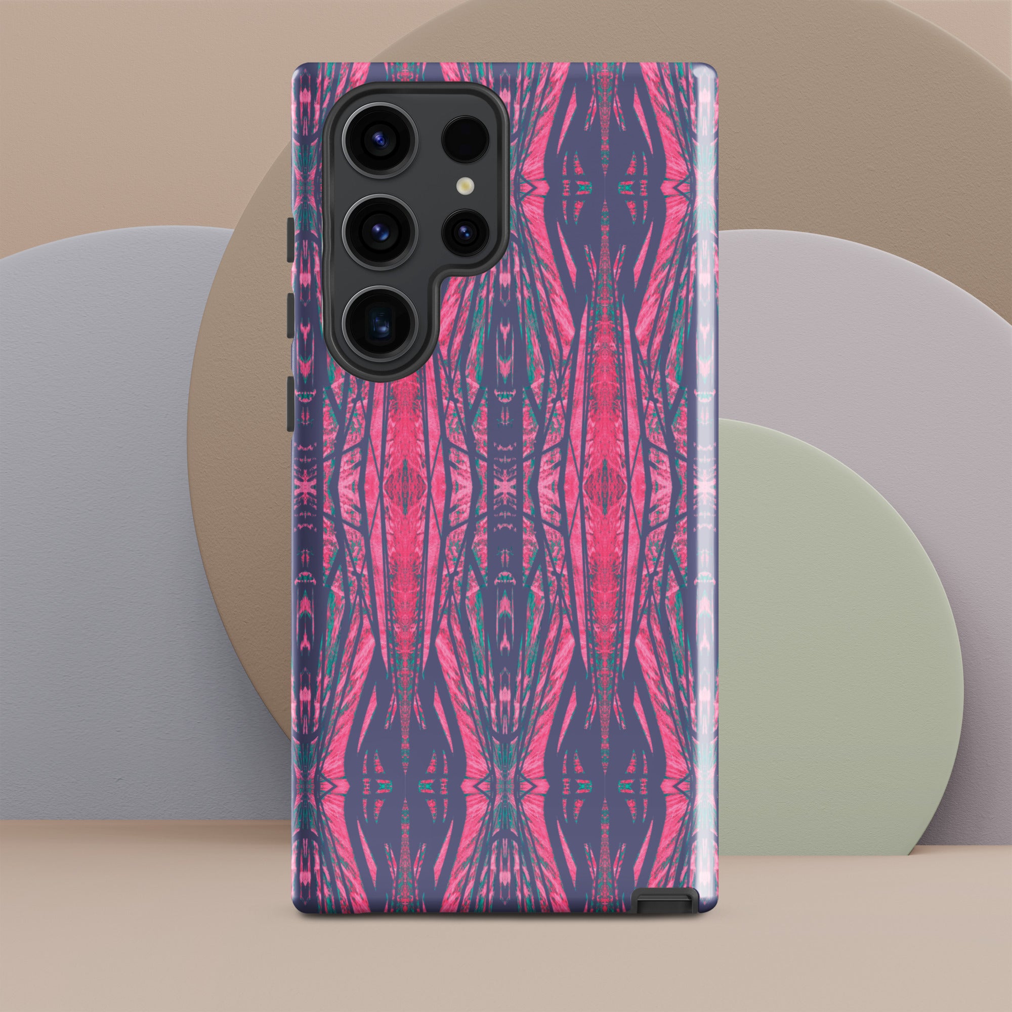 Shadows Gray On Pink Tough Case for Samsung® Triboca Arts Samsung Galaxy S23 Ultra