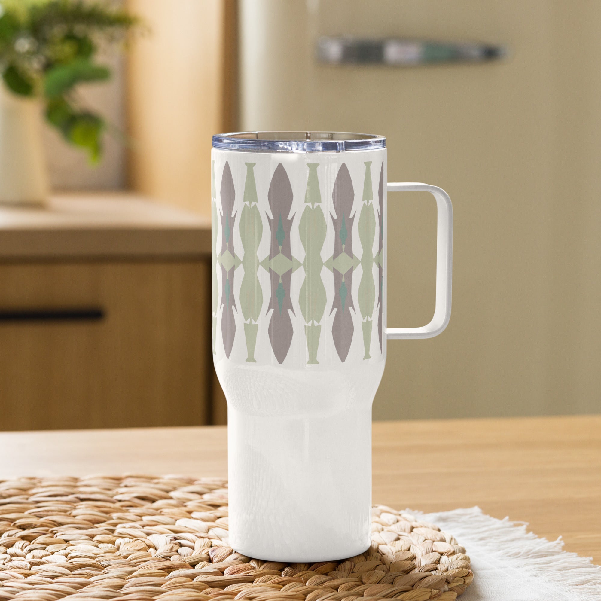 Gulf Shore Elevated Travel Mug With Handle Triboca Arts