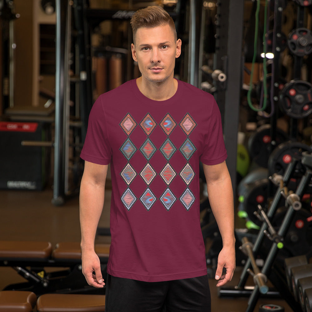 Homelands Men's Colored T-Shirt Triboca Arts Maroon S