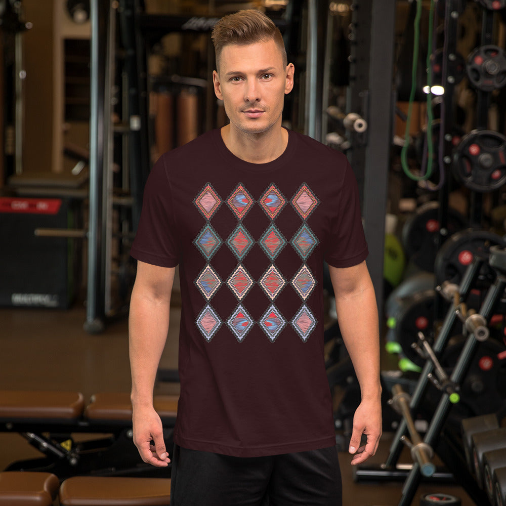 Homelands Men's Colored T-Shirt Triboca Arts Oxblood Black S