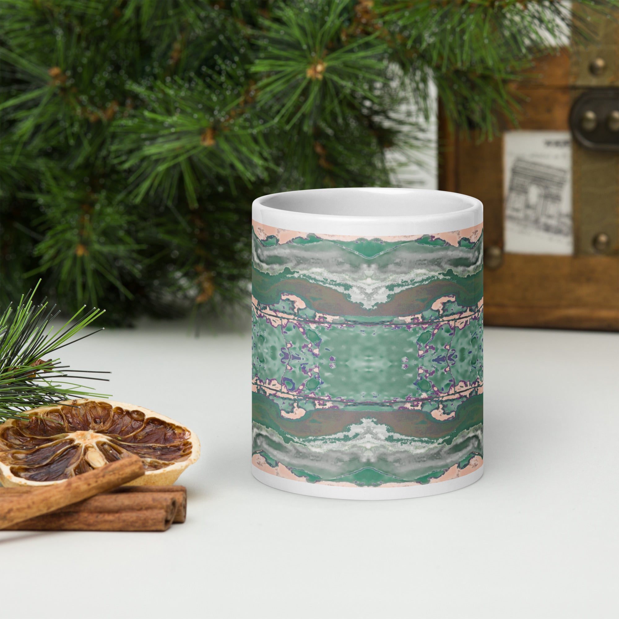 Gulf Shore White Glossy Mug Triboca Arts