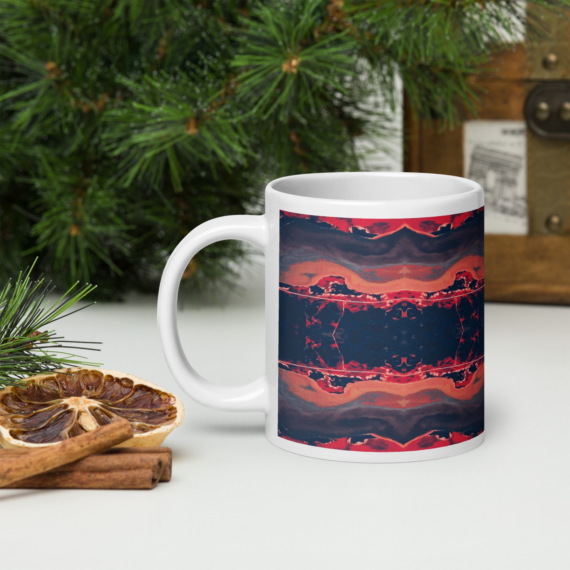 Gulf Shore White Glossy Mug Triboca Arts