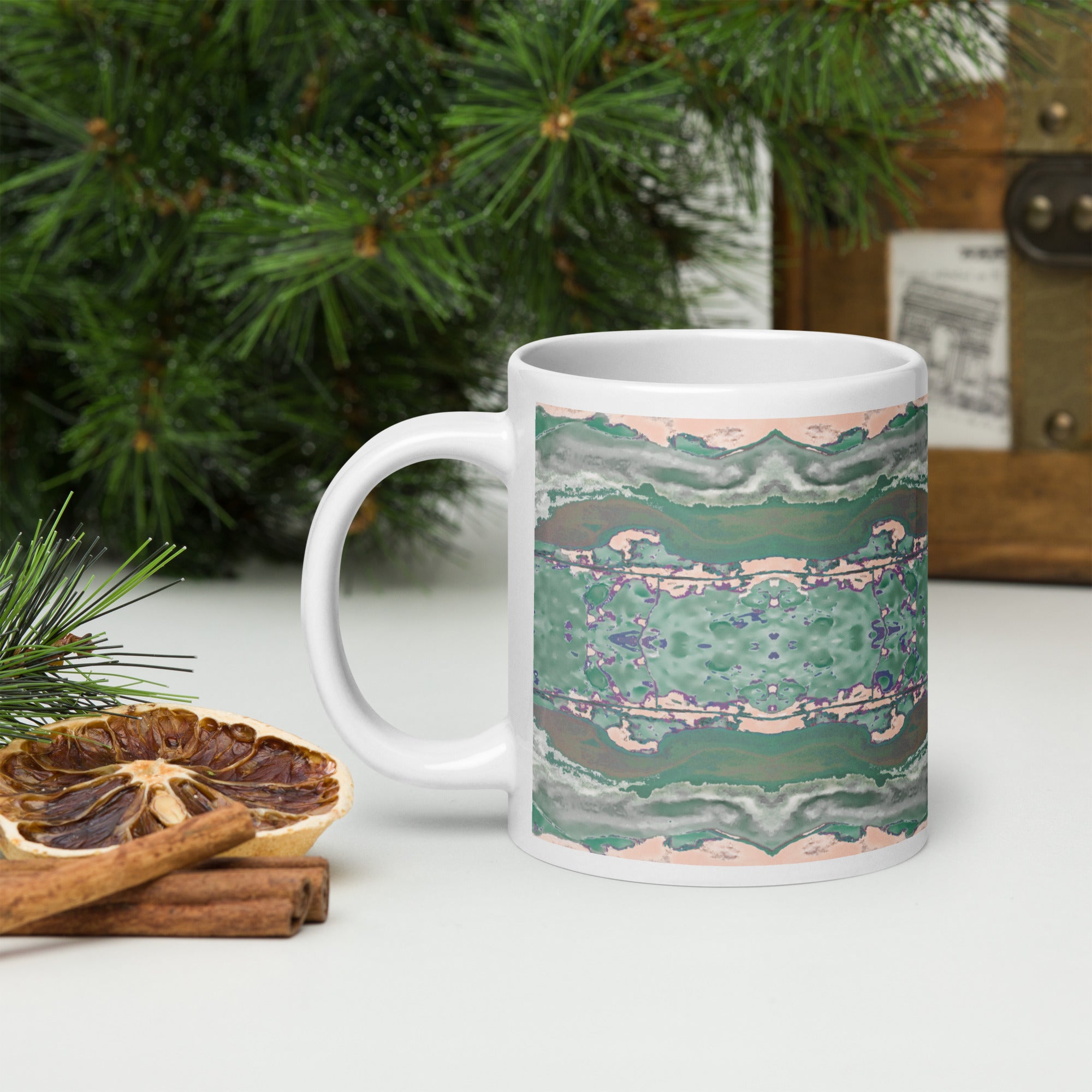 Gulf Shore White Glossy Mug Triboca Arts