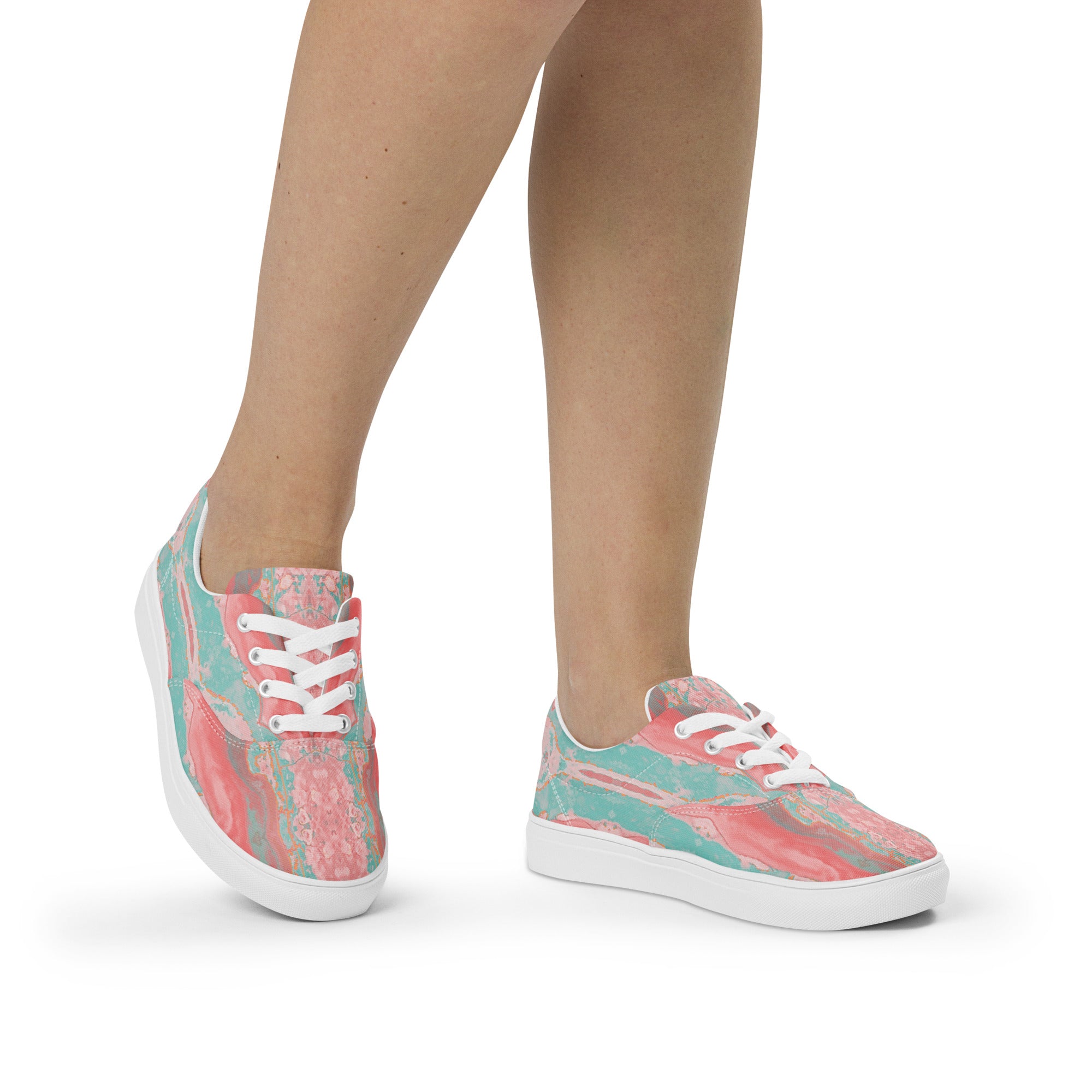 Gulf Shore Women's Lace-Up Canvas Shoes Triboca Arts