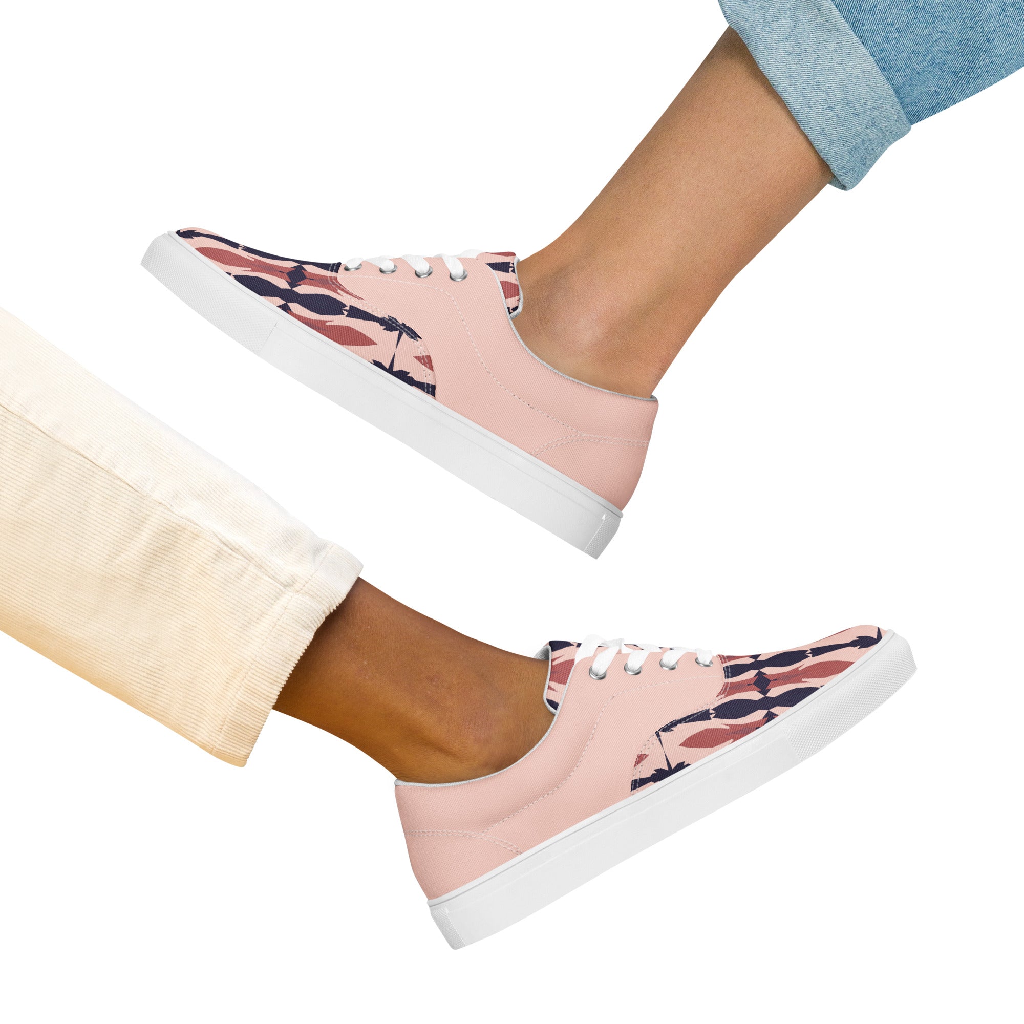 Gulf Shore Women's Lace-Up Canvas Shoes Triboca Arts