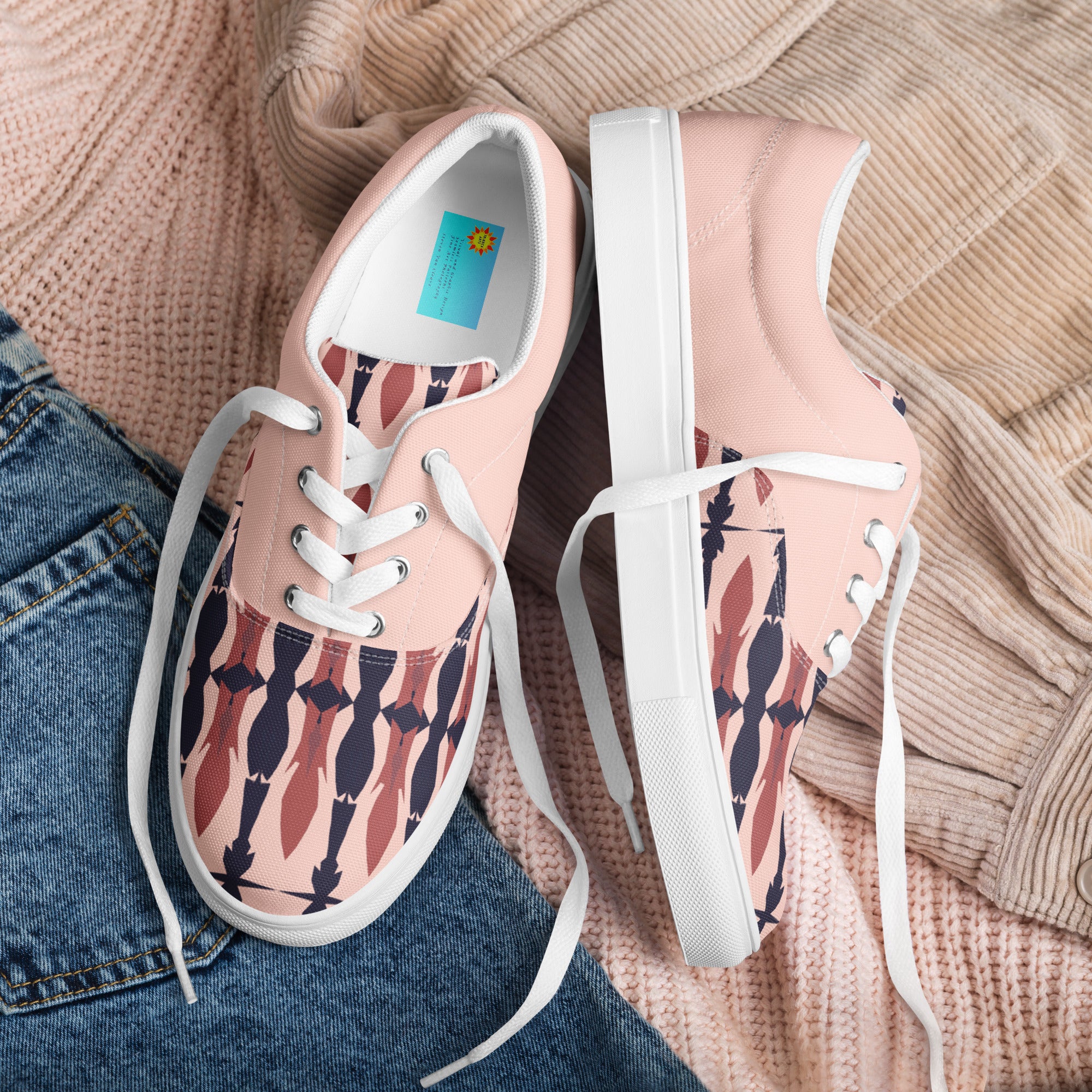 Gulf Shore Women's Lace-Up Canvas Shoes Triboca Arts