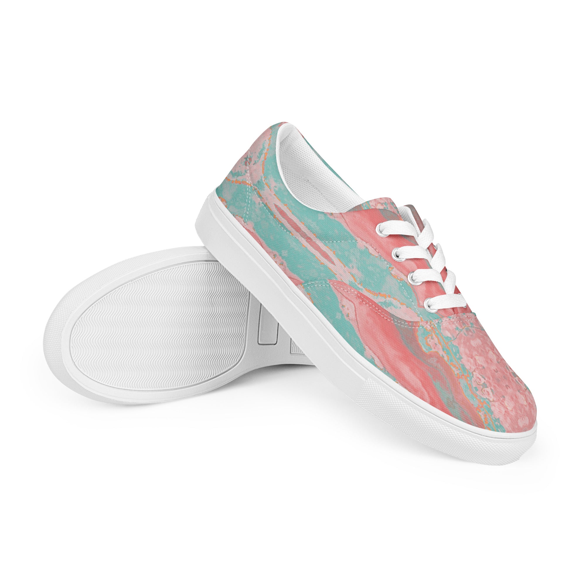 Gulf Shore Women's Lace-Up Canvas Shoes Triboca Arts