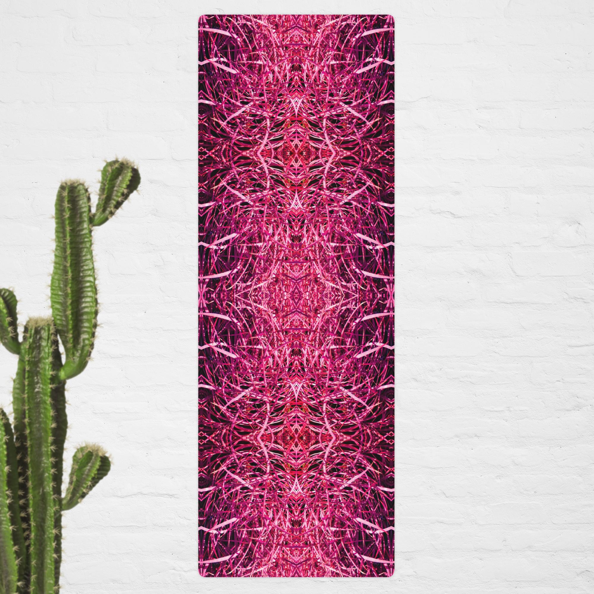 Magenta Cacti Yoga Mat Triboca Arts Default Title