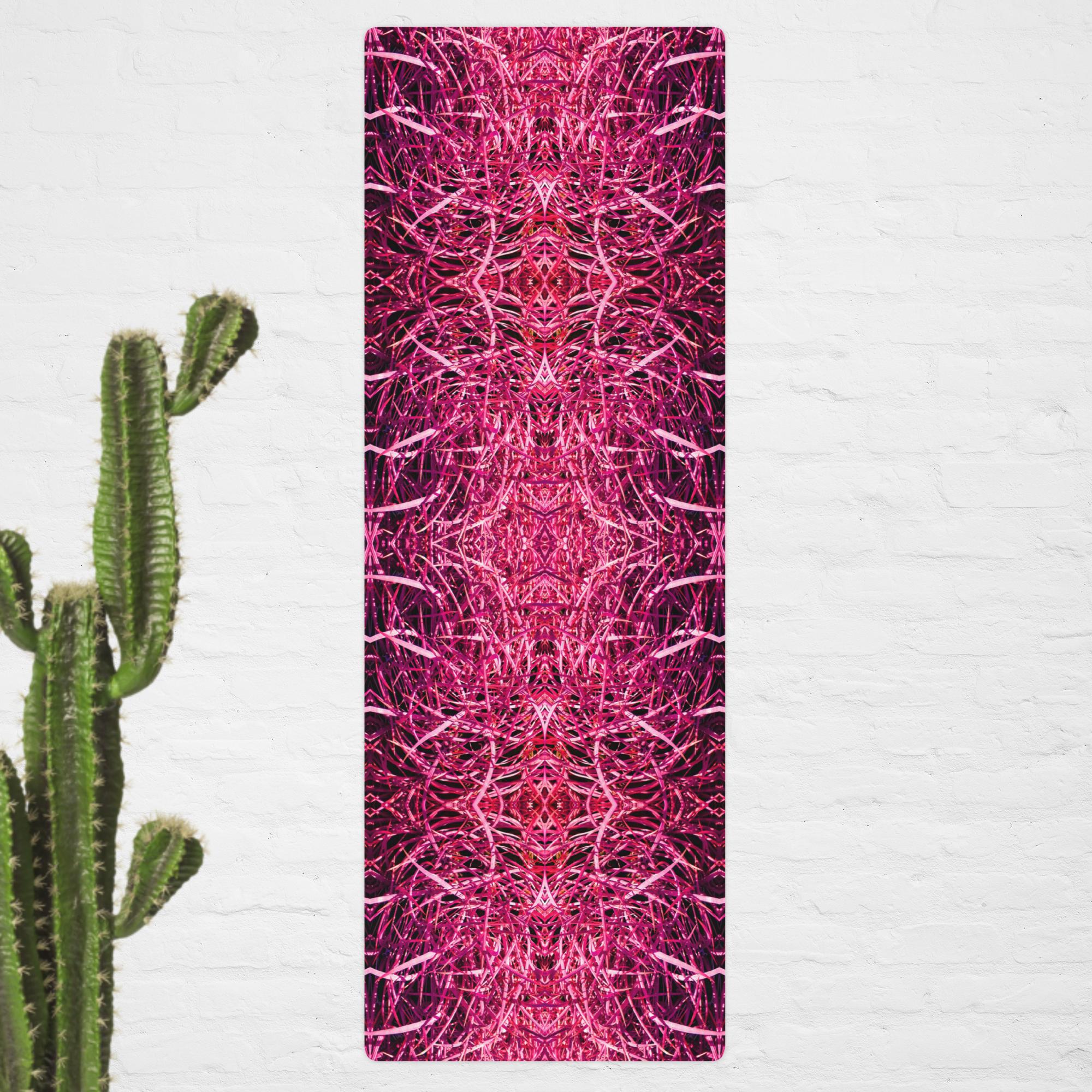 Magenta Cacti Yoga Mat Triboca Arts Default Title  