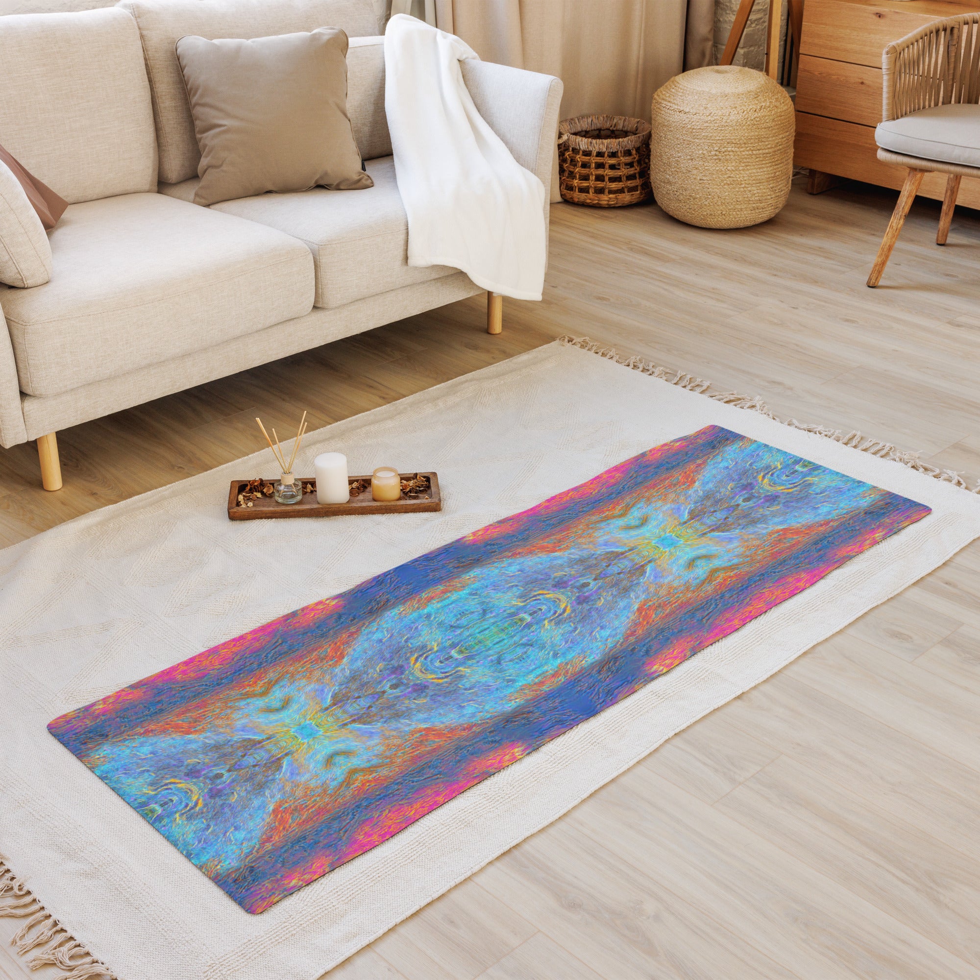 Painted Frost Yoga Mat Triboca Arts Default Title  