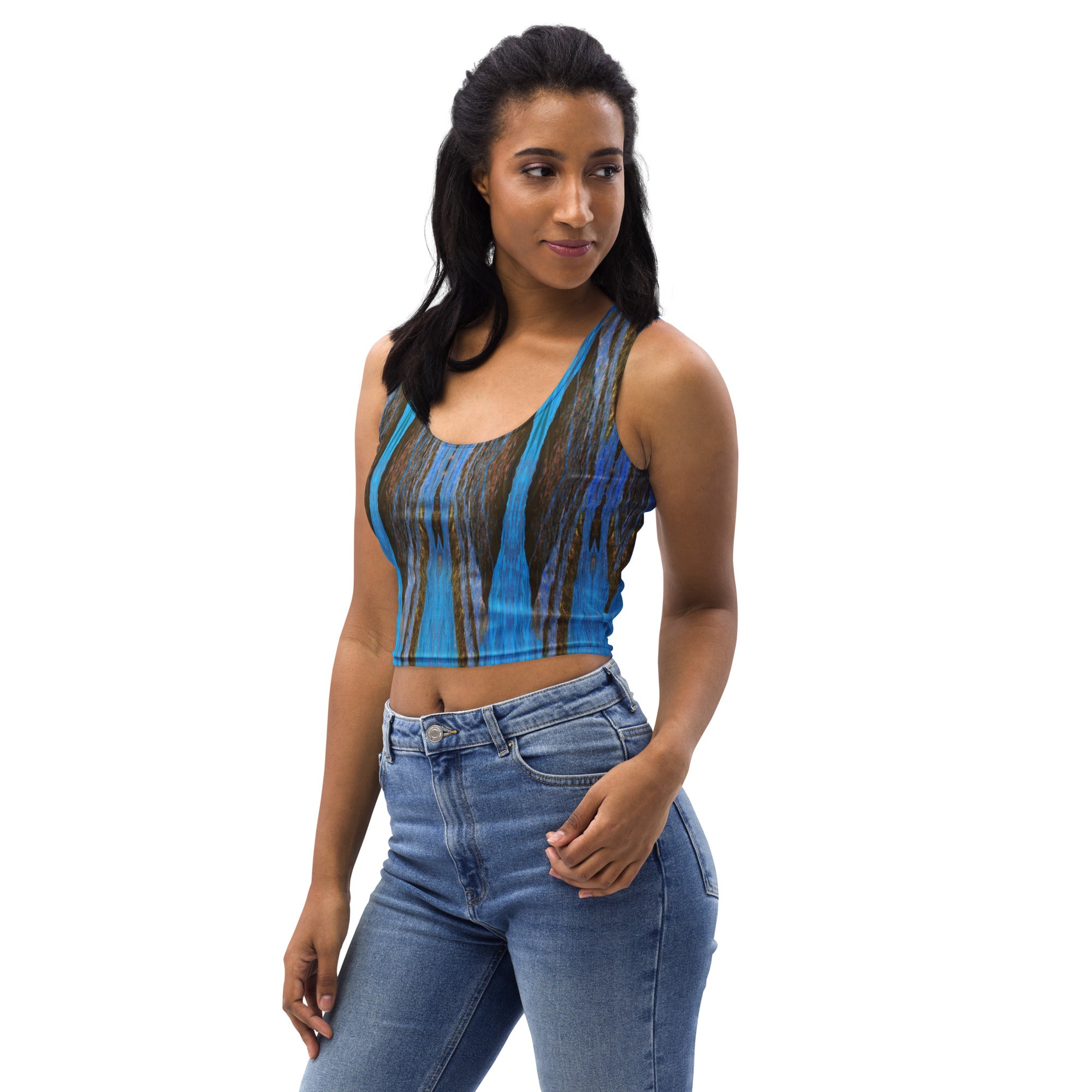 Monterey Azul Crop Top Triboca Arts   