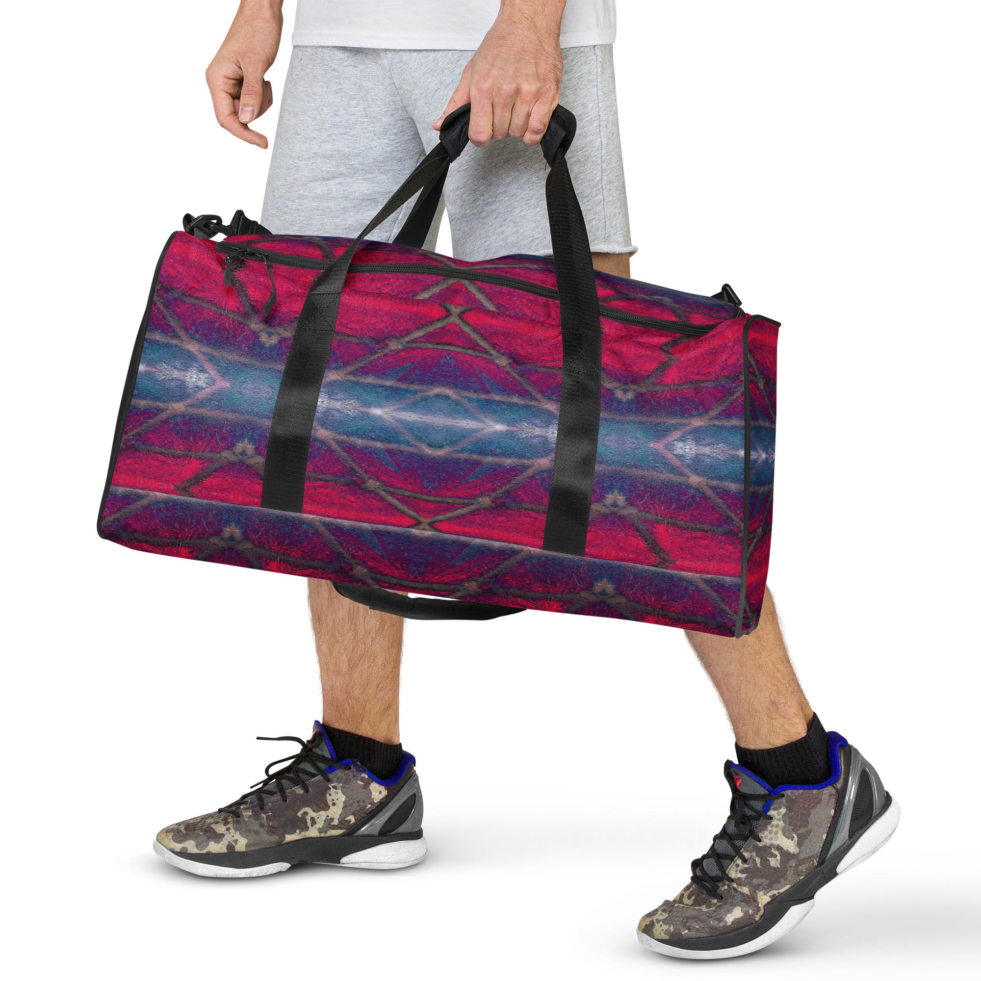 Glass On Rattan Magenta Duffle bag Triboca Arts Default Title  