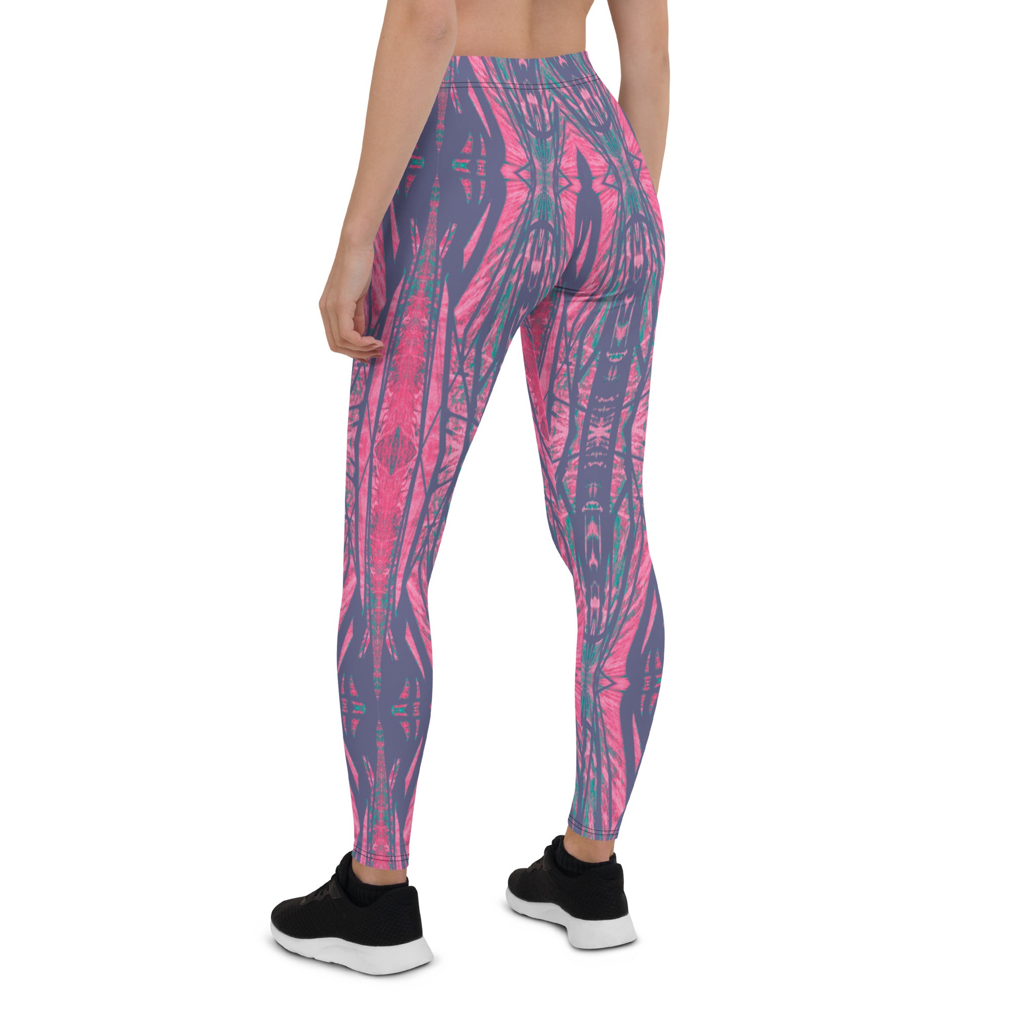 Shadows Gray On Pink Women's Leggings Triboca Arts   