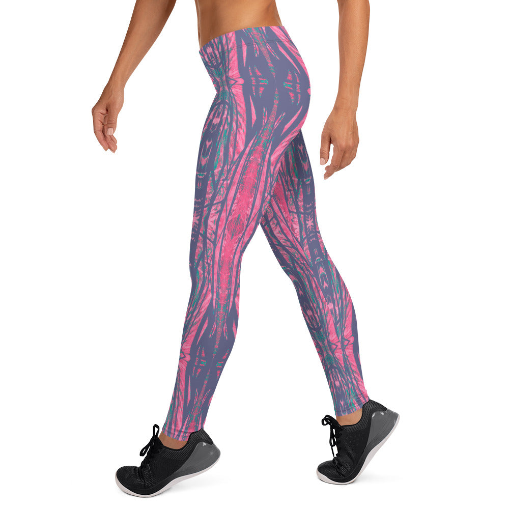Shadows Gray On Pink Women's Leggings Triboca Arts   