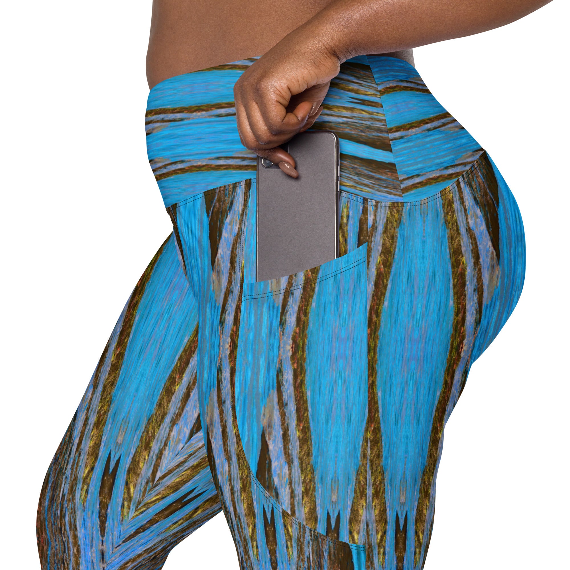 Monterey Azul Women's Leggings With Pockets Triboca Arts   