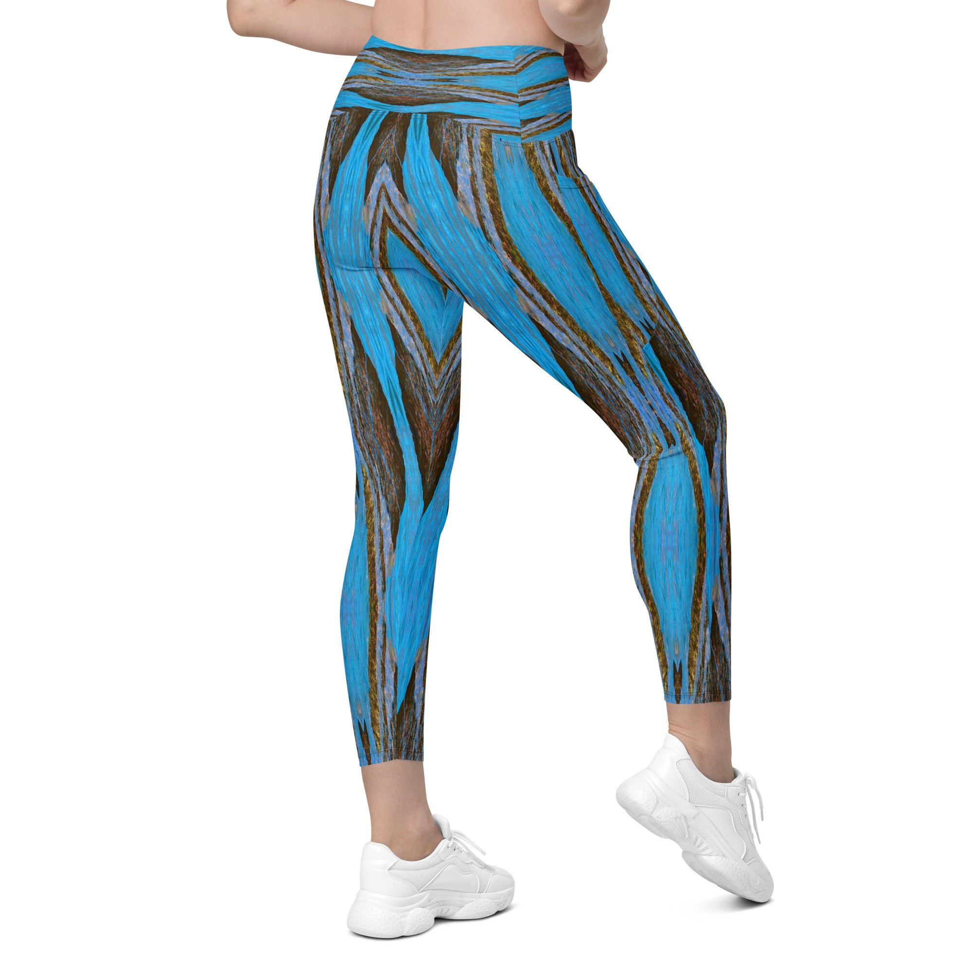 Monterey Azul Women's Leggings With Pockets Triboca Arts   