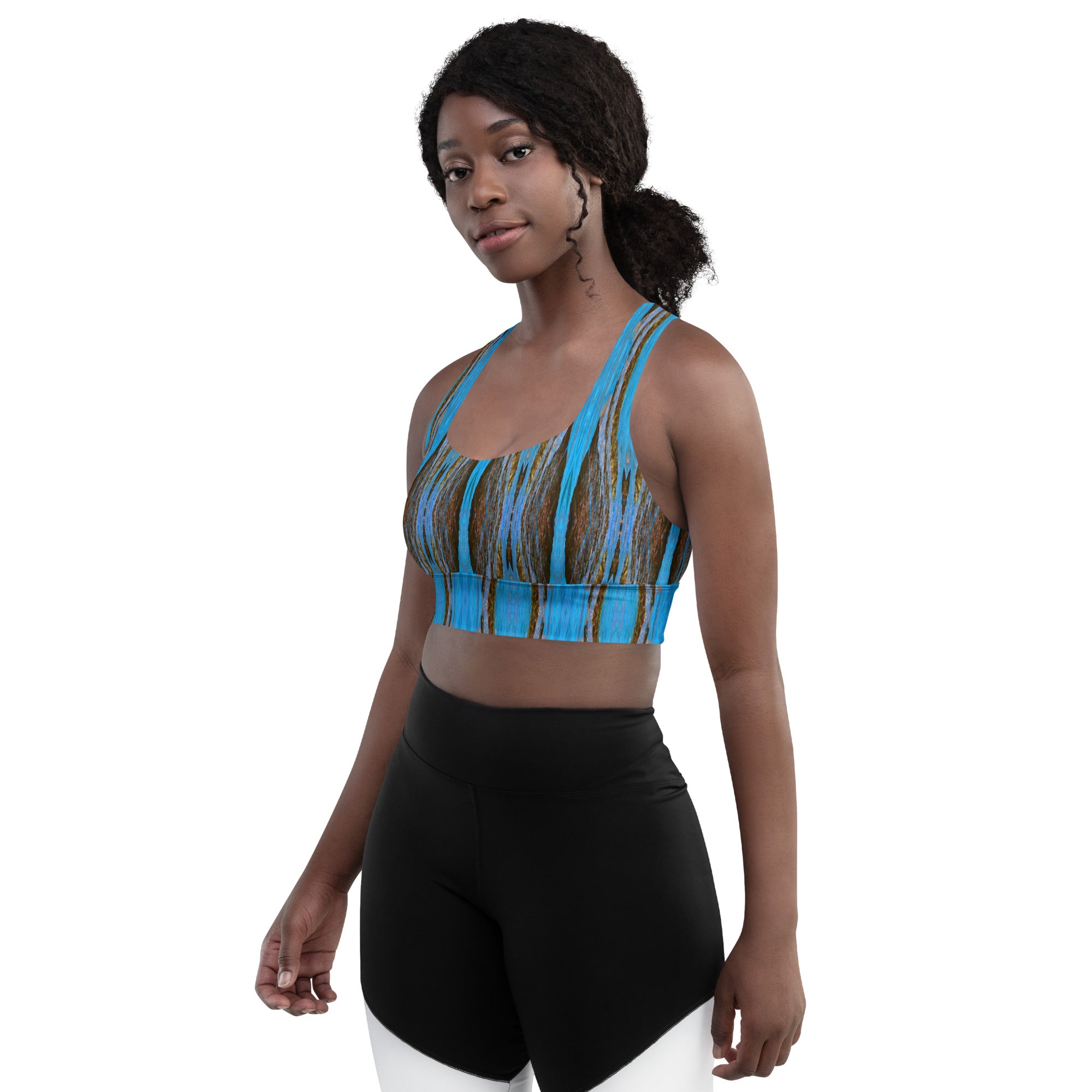 Monterey Azul Longline Sports Bra Triboca Arts   