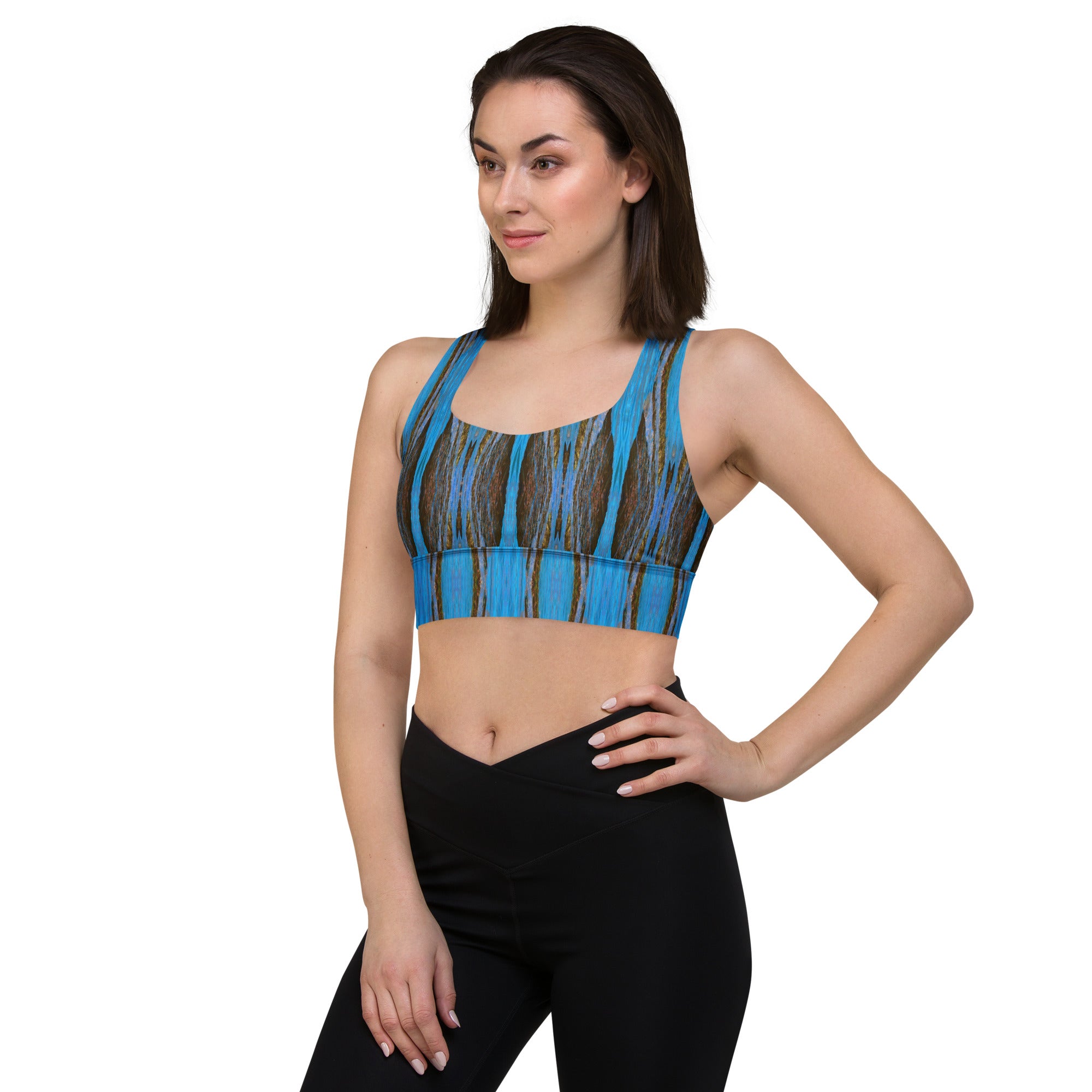 Monterey Azul Longline Sports Bra Triboca Arts   