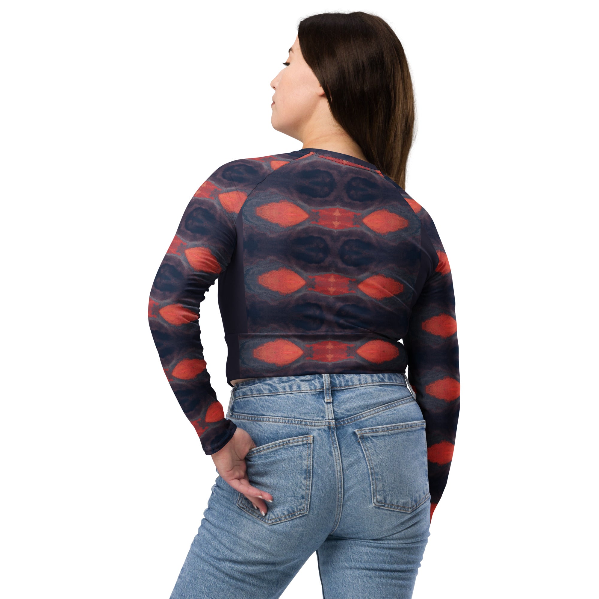 Gulf Shore Eco-Friendly Long-Sleeve Crop Top Triboca Arts   