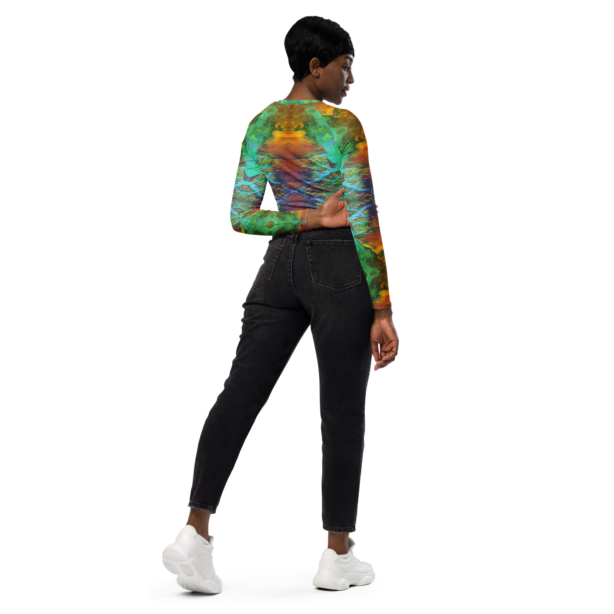 Gold Canyon Eco-Friendly Long-Sleeve Crop Top Triboca Arts   