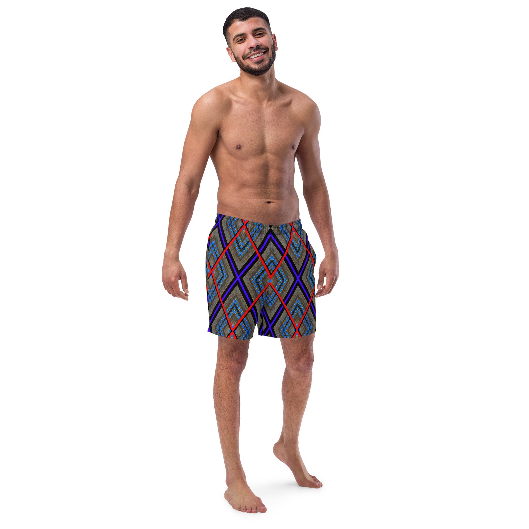 Skylights Men's Eco-Friendly Swim Trunks Triboca Arts 2XS  