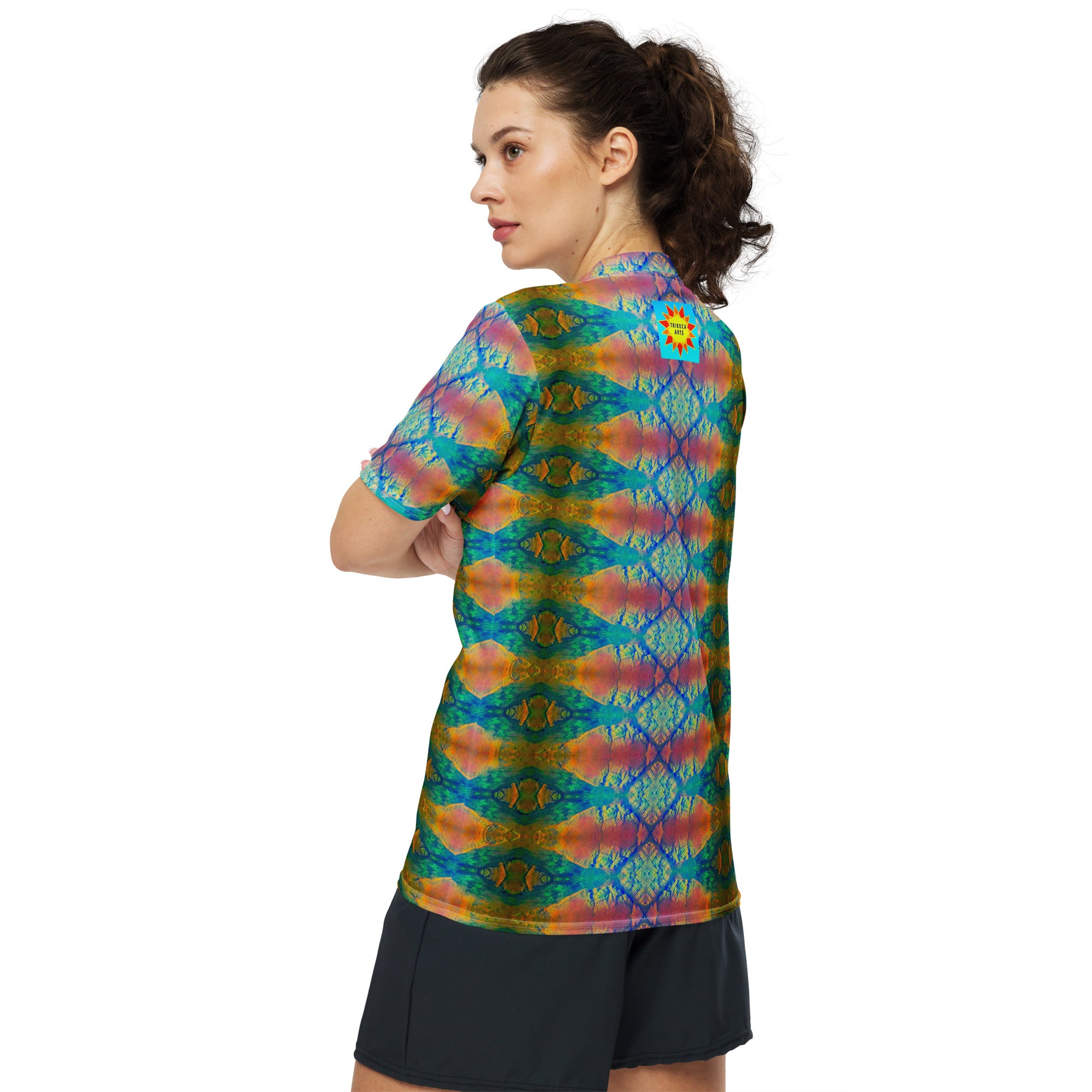 Gold Canyon Iridescent Women's Eco-Friendly Sports Jersey Triboca Arts   