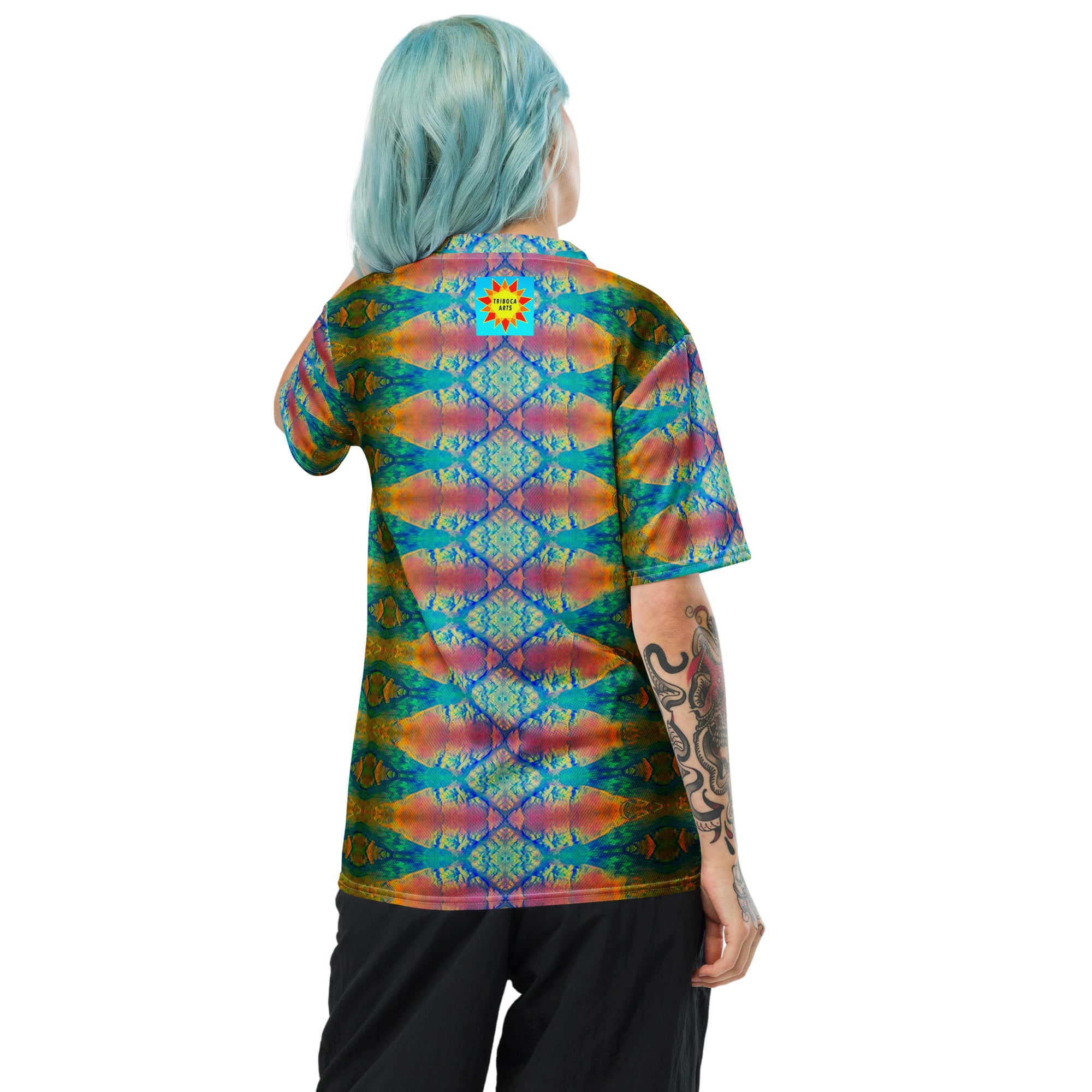 Gold Canyon Iridescent Women's Eco-Friendly Sports Jersey Triboca Arts   