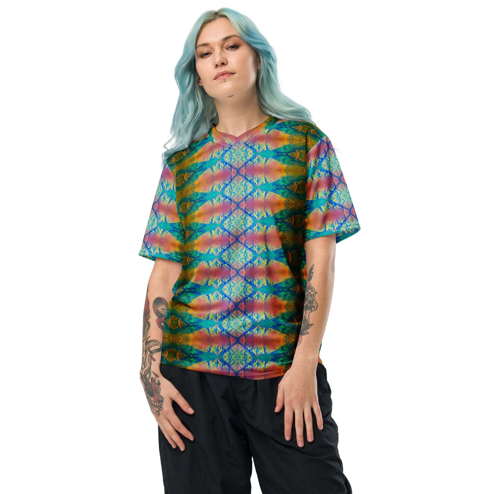 Gold Canyon Iridescent Women's Eco-Friendly Sports Jersey Triboca Arts 2XS  
