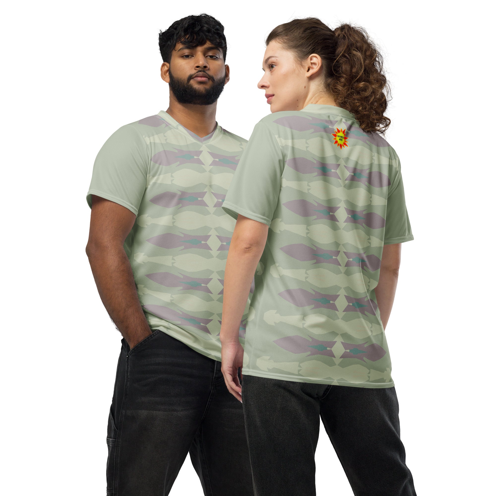 Gulf Shore Mint Unisex Eco-Friendly Sports Jersey Triboca Arts 2XS  