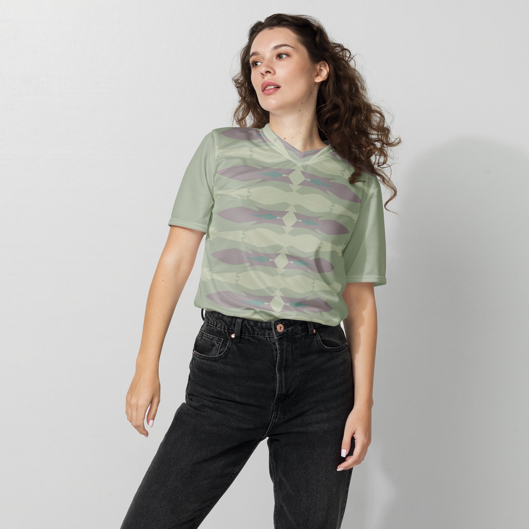 Gulf Shore Mint Unisex Eco-Friendly Sports Jersey Triboca Arts   