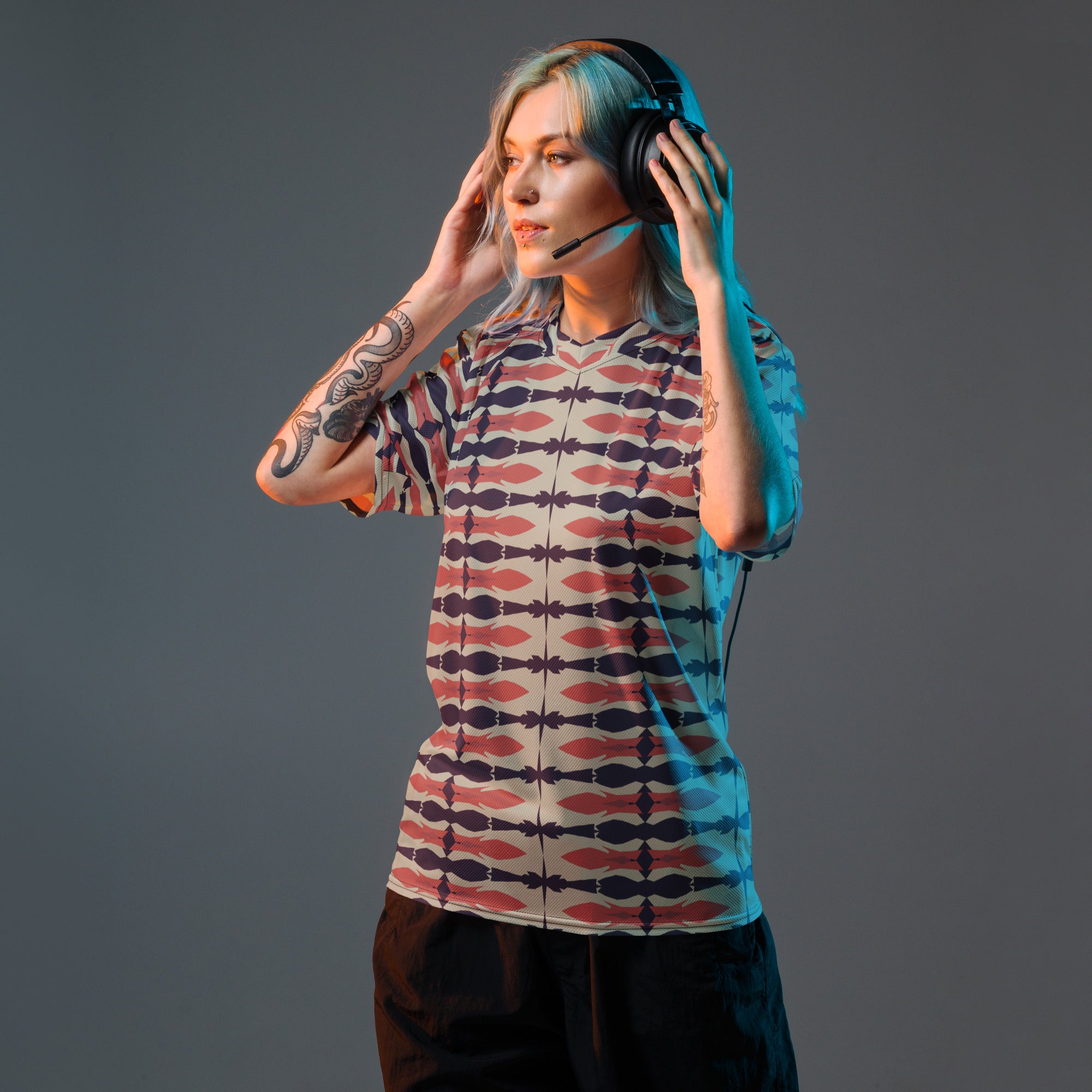 Gulf Shore Lattice Unisex Eco-Friendly Sports Jersey Triboca Arts   