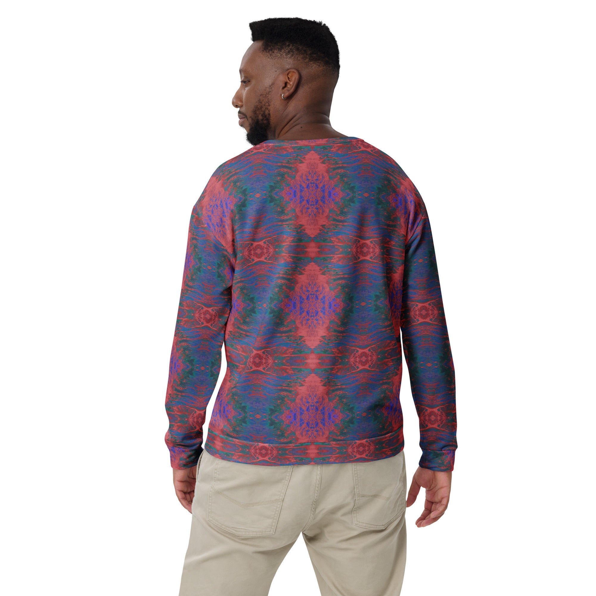 Salmon Reef Unisex Eco-Friendly Sweatshirt Triboca Arts   