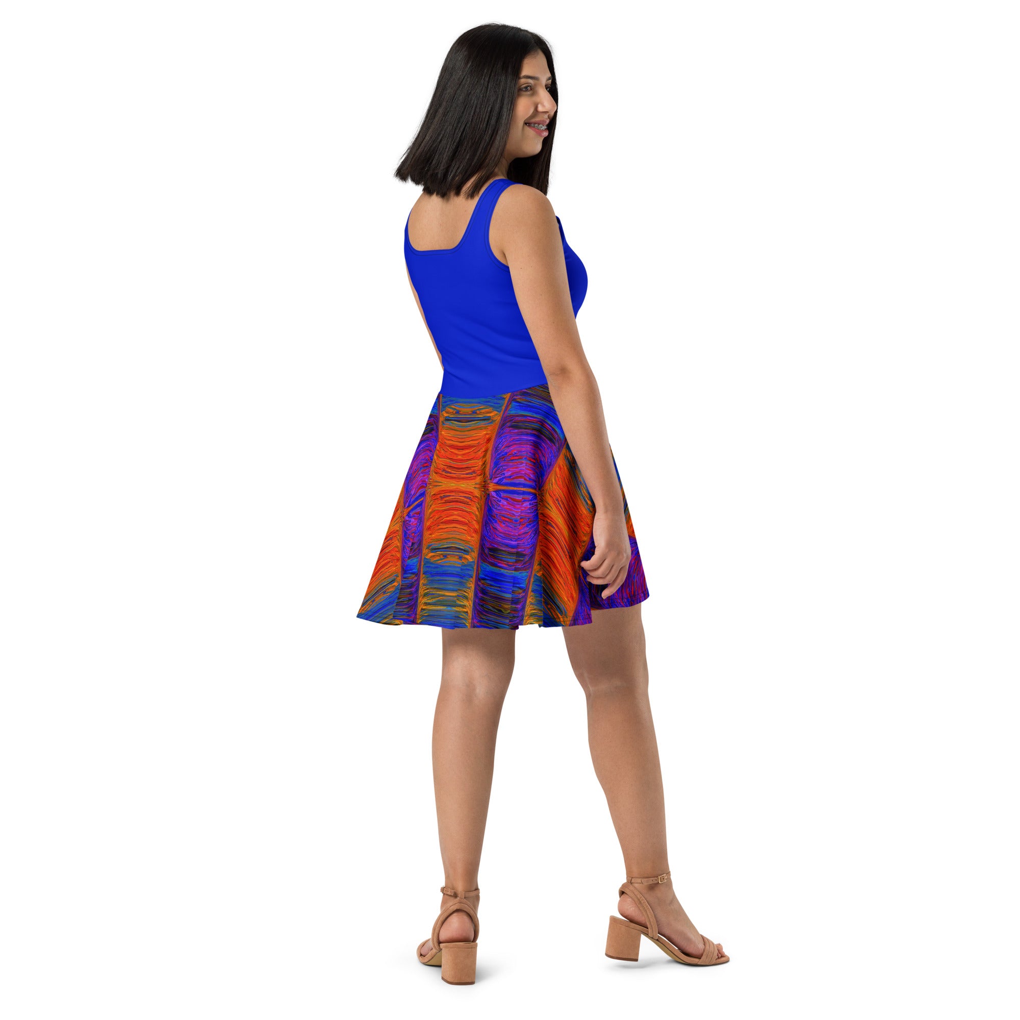 Fire & Water Harmonics Skater Dress Triboca Arts XS  