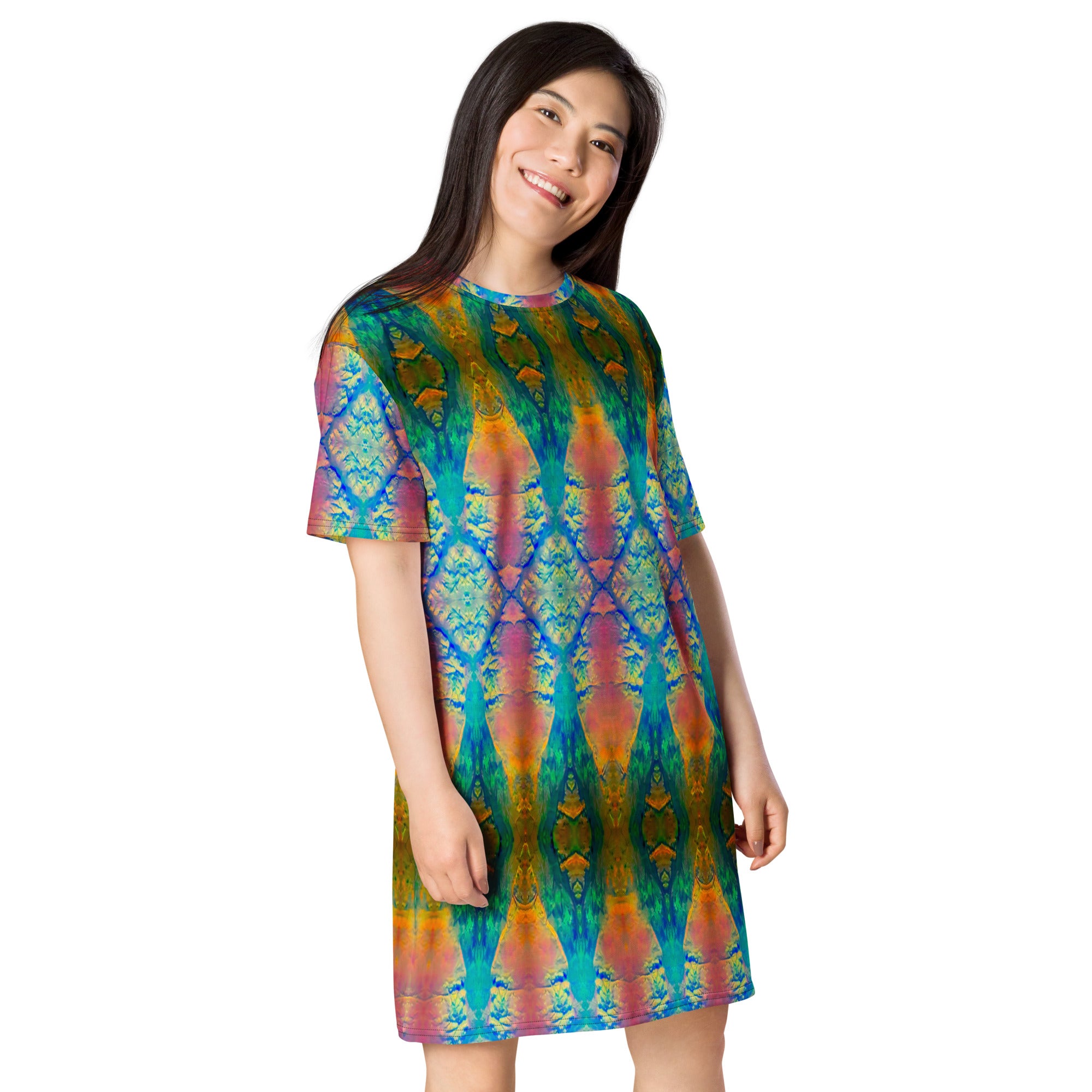 Gold Canyon Oversized T-Shirt Dress Triboca Arts   