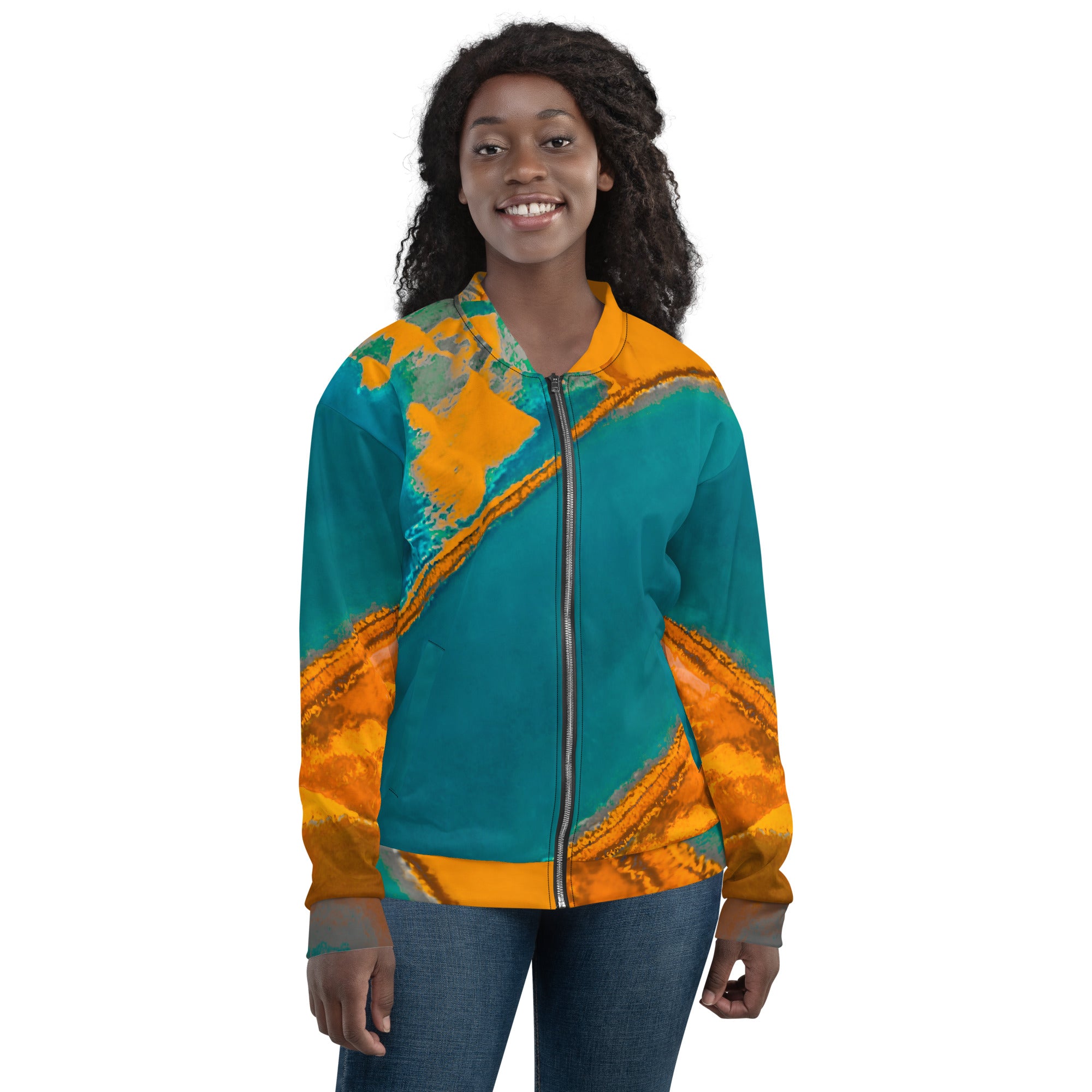 Bay Jetties Unisex Bomber Jacket Triboca Arts XS  