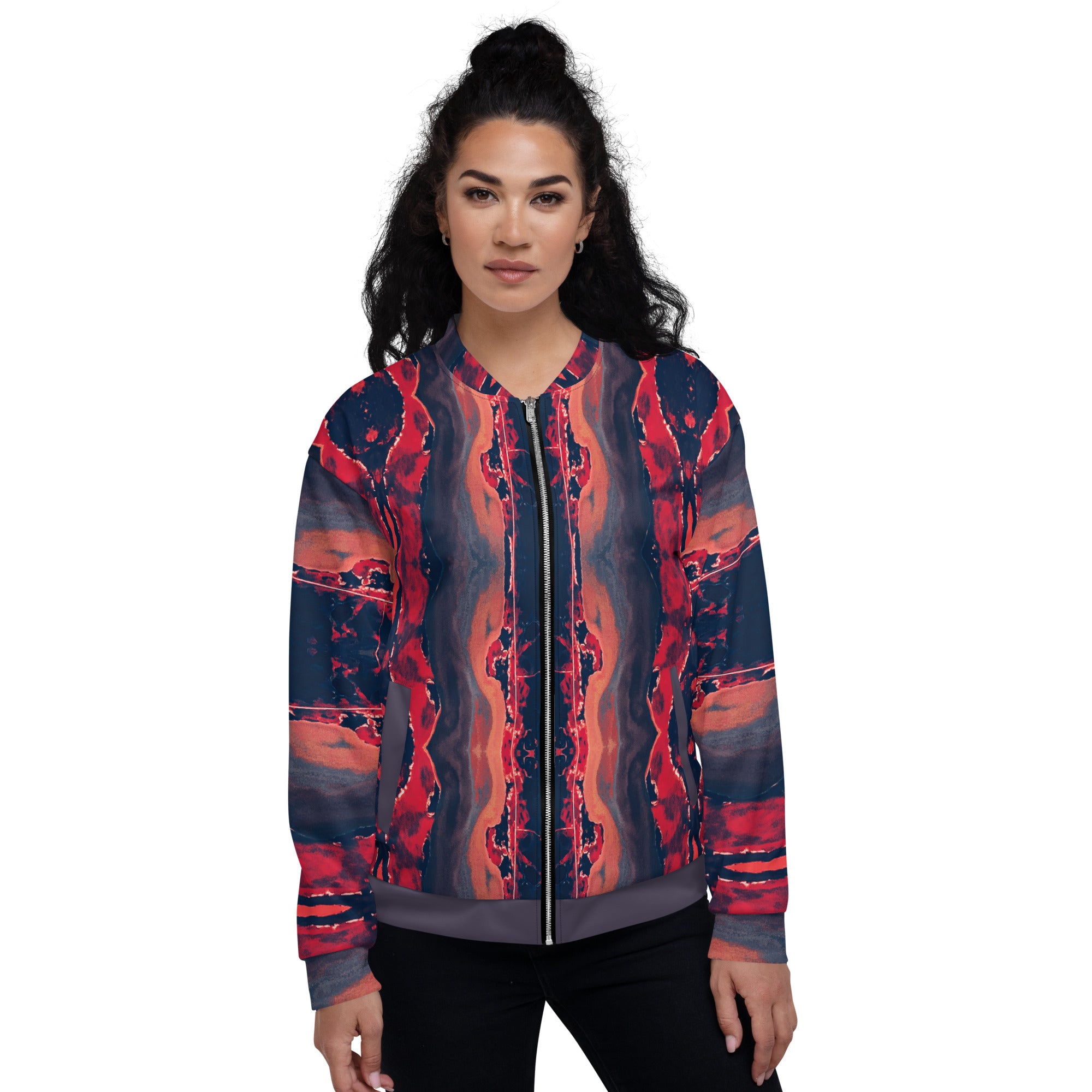 Gulf Shore Unisex Bomber Jacket Triboca Arts XS  