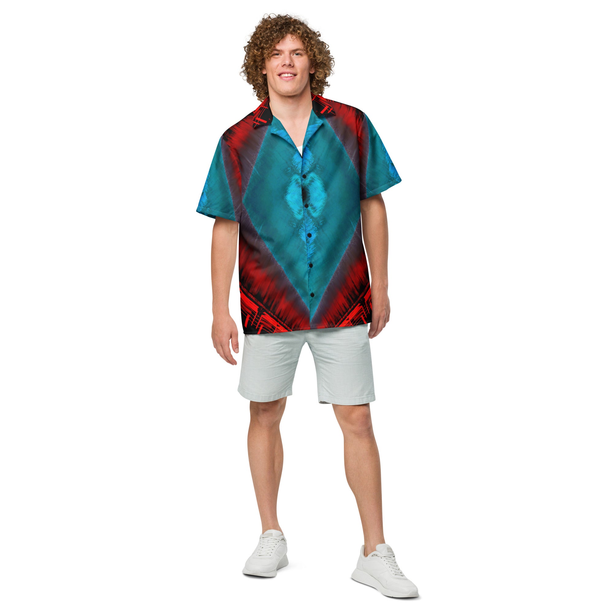 Delaware River Docks Unisex Button Shirt Triboca Arts 2XS