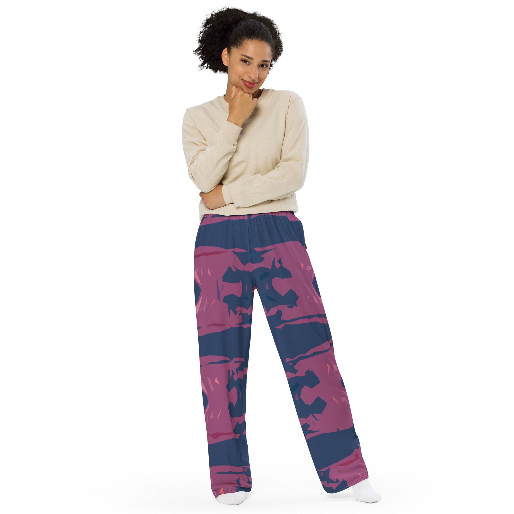Bay Jetties Unisex Wide-Leg Pajama Pants Triboca Arts   