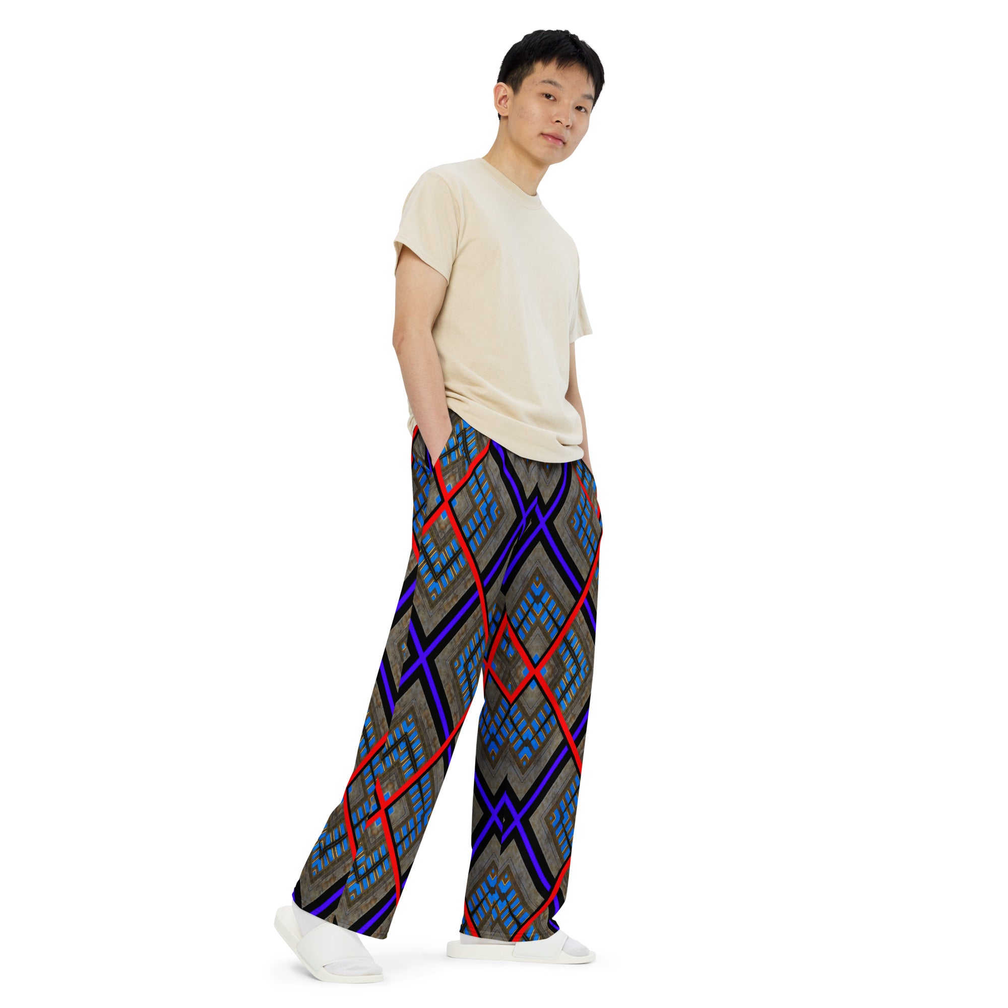 Skylights Unisex Wide-Leg Pajama Pants Triboca Arts 2XS  