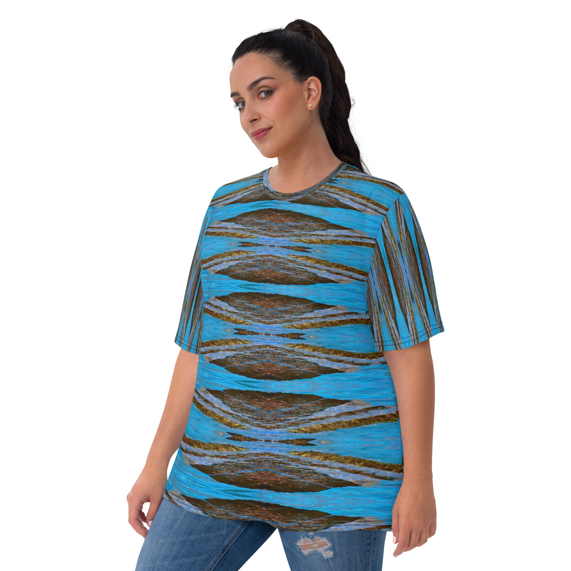 Monterey Azul Women's Crew Neck T-Shirt Triboca Arts XS  