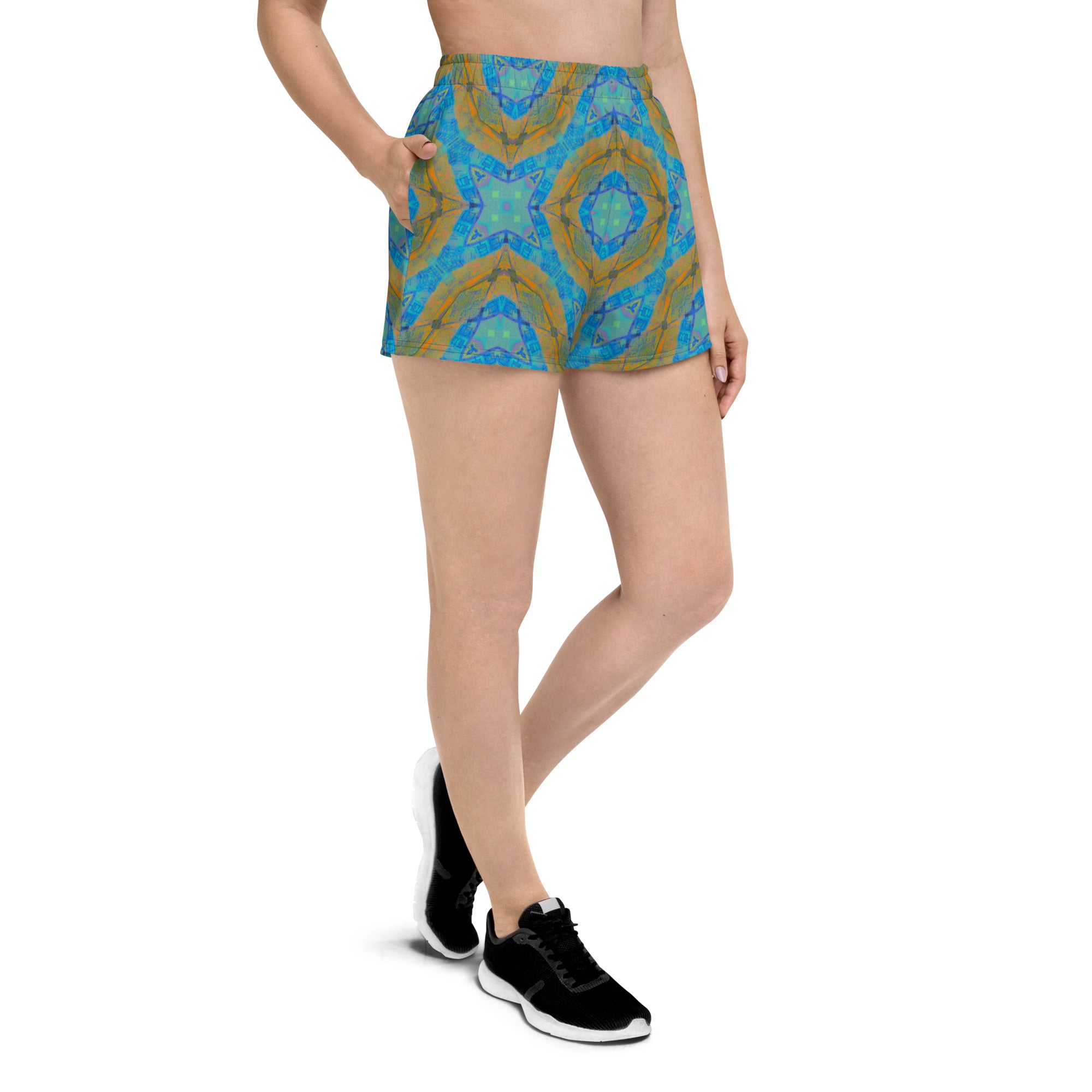 Texas Turquoise Women’s Eco-Friendly Athletic Shorts Triboca Arts   