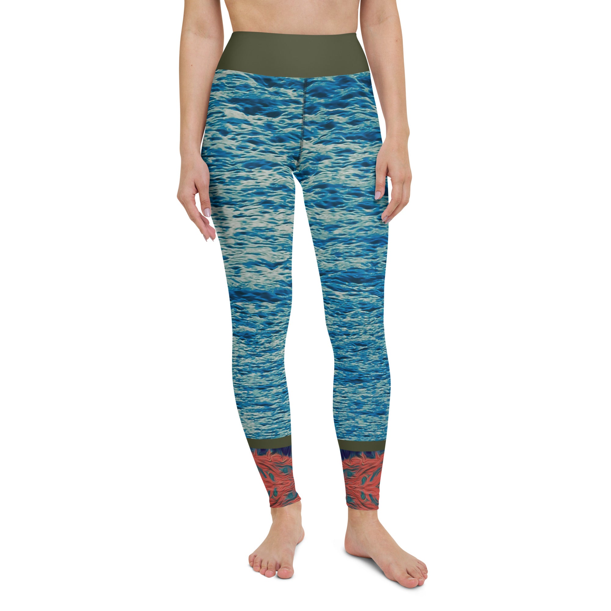 Salmon Reef Yoga Leggings Triboca Arts XS  