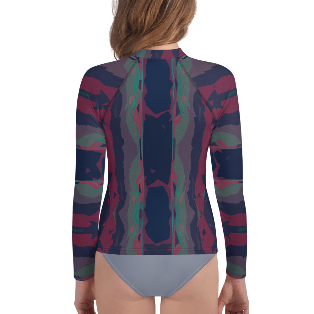 Gulf Shore Young Women's Long-Sleeve Rash Guard Triboca Arts   