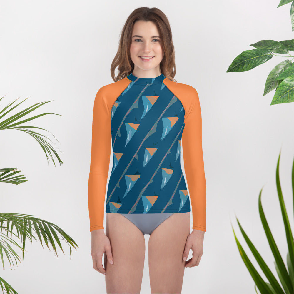 Bay Jetties Young Women's Long-Sleeve Rash Guard Triboca Arts   